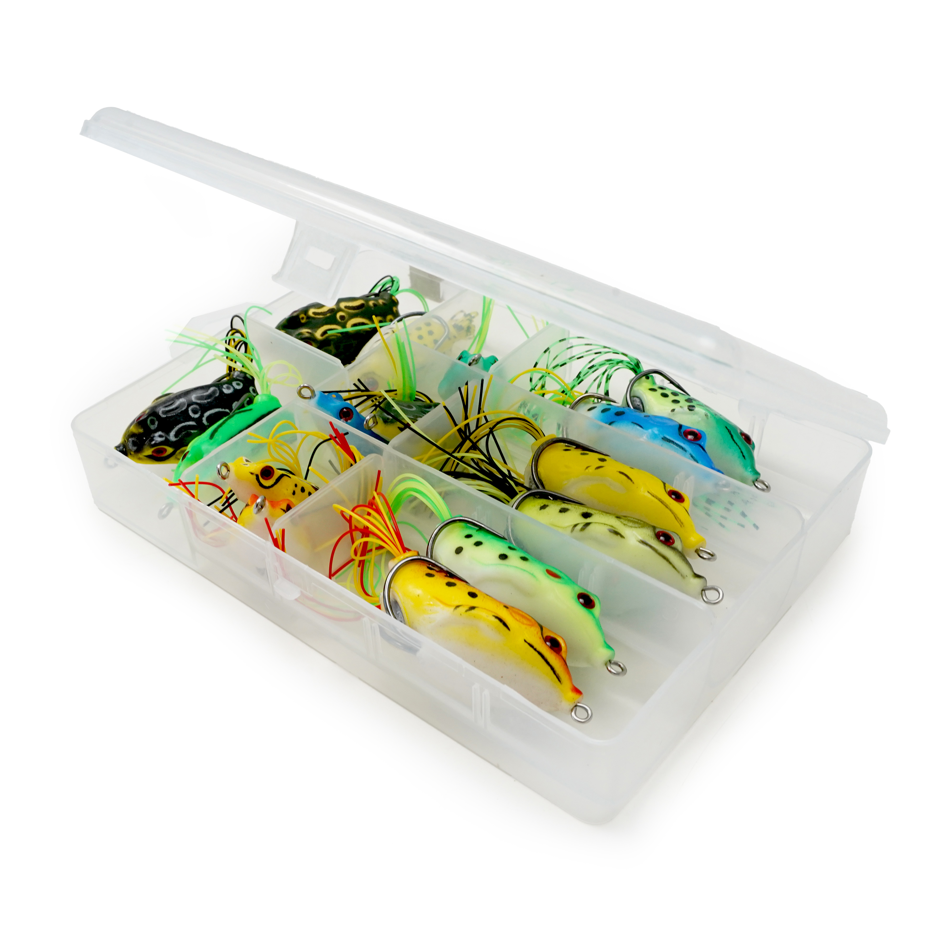 FishXpro Leurres Frog Avantage Set – Ensemble de 16 pièces pour perche et brochet