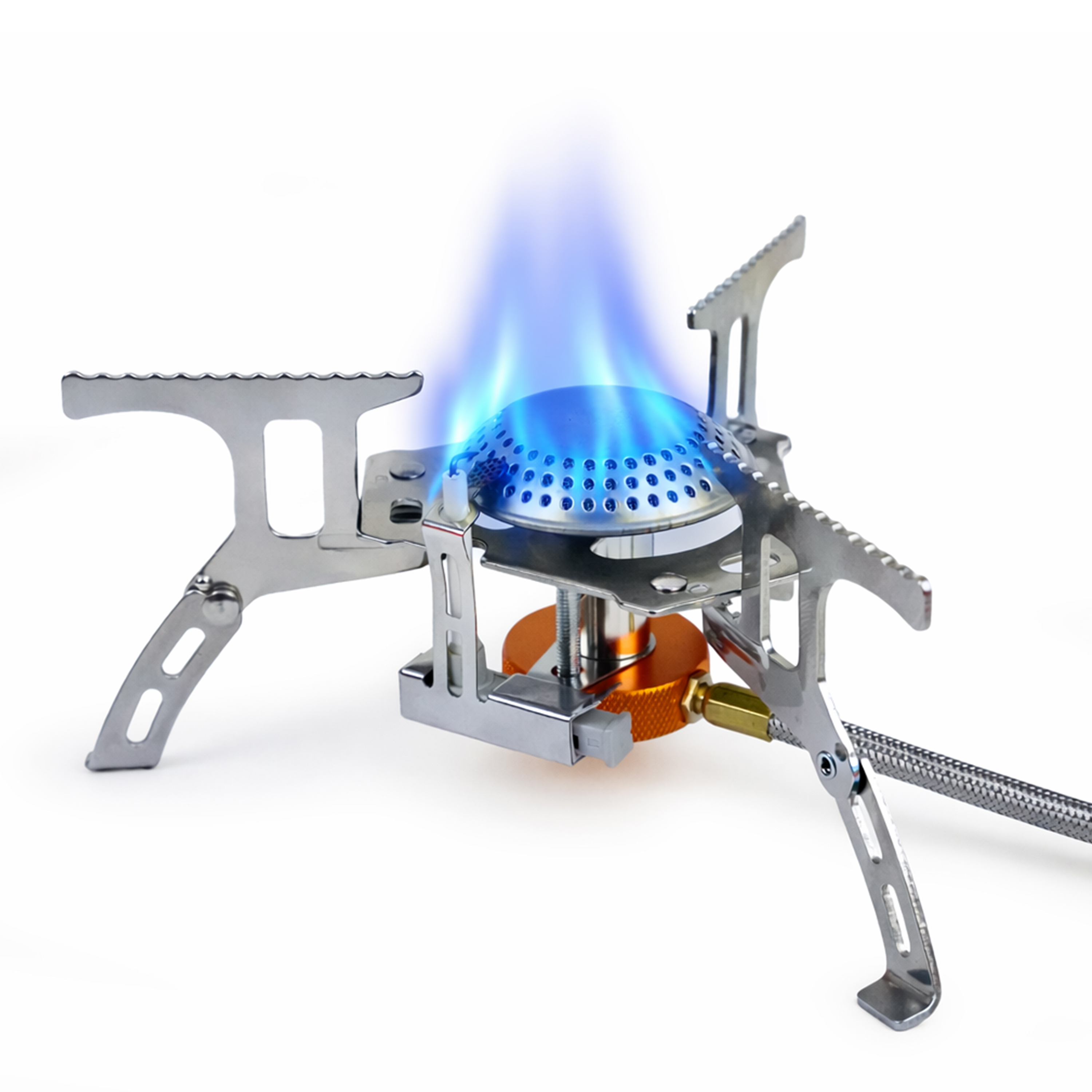 Eurocatch Rechaud a Gaz Pliant 2200W avec Adaptateur - Rechaud Camping Portable