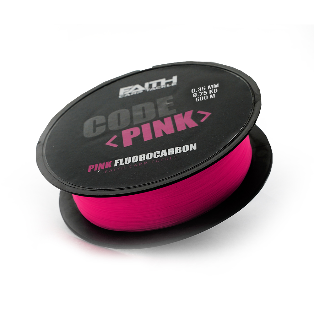 Code de foi rose - Fluoro-Carbone - Nylon - 0,35 mm - 500m - 9,75kg