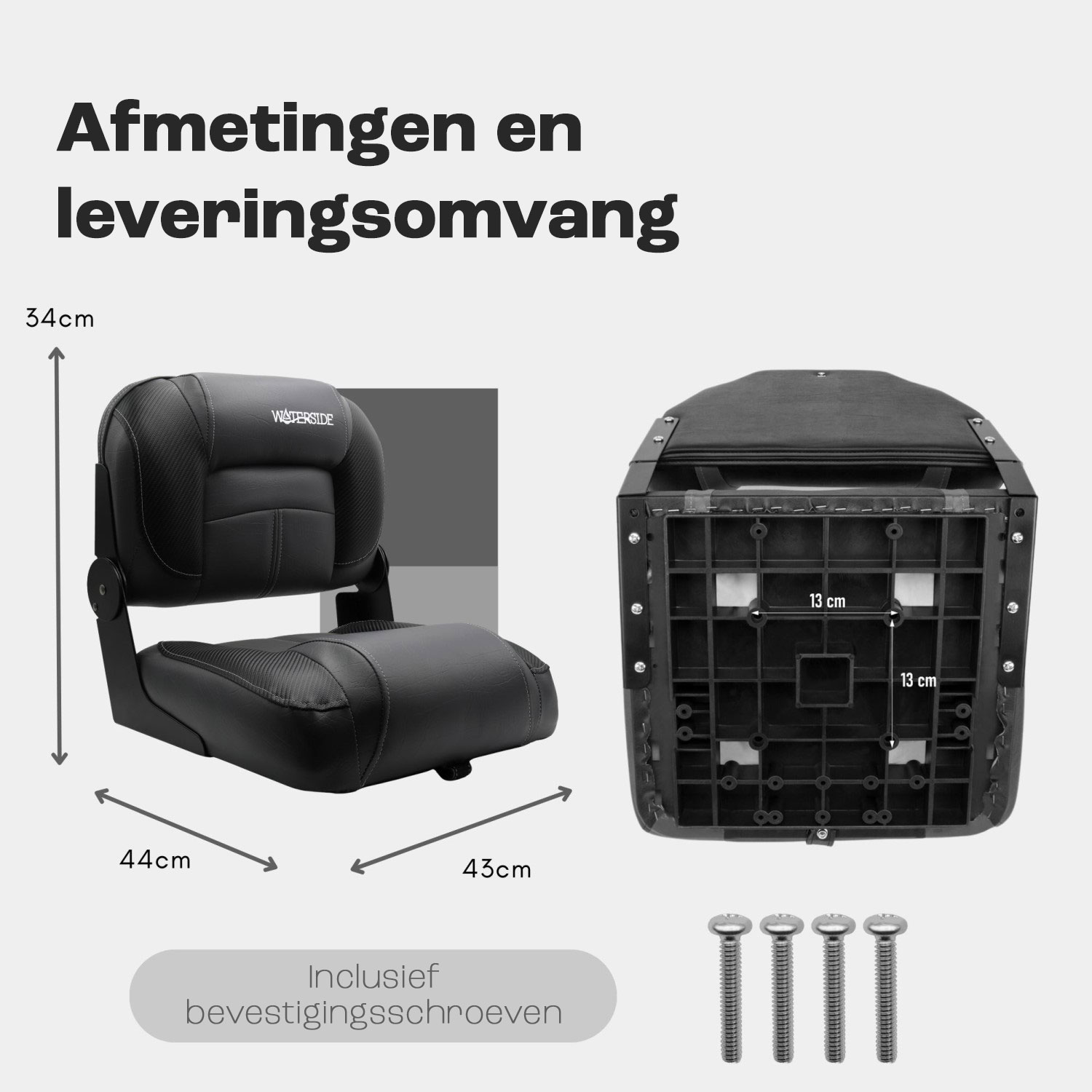 Waterside - Luxus Low Back - Siège de bateau - Fynn - Série Dark