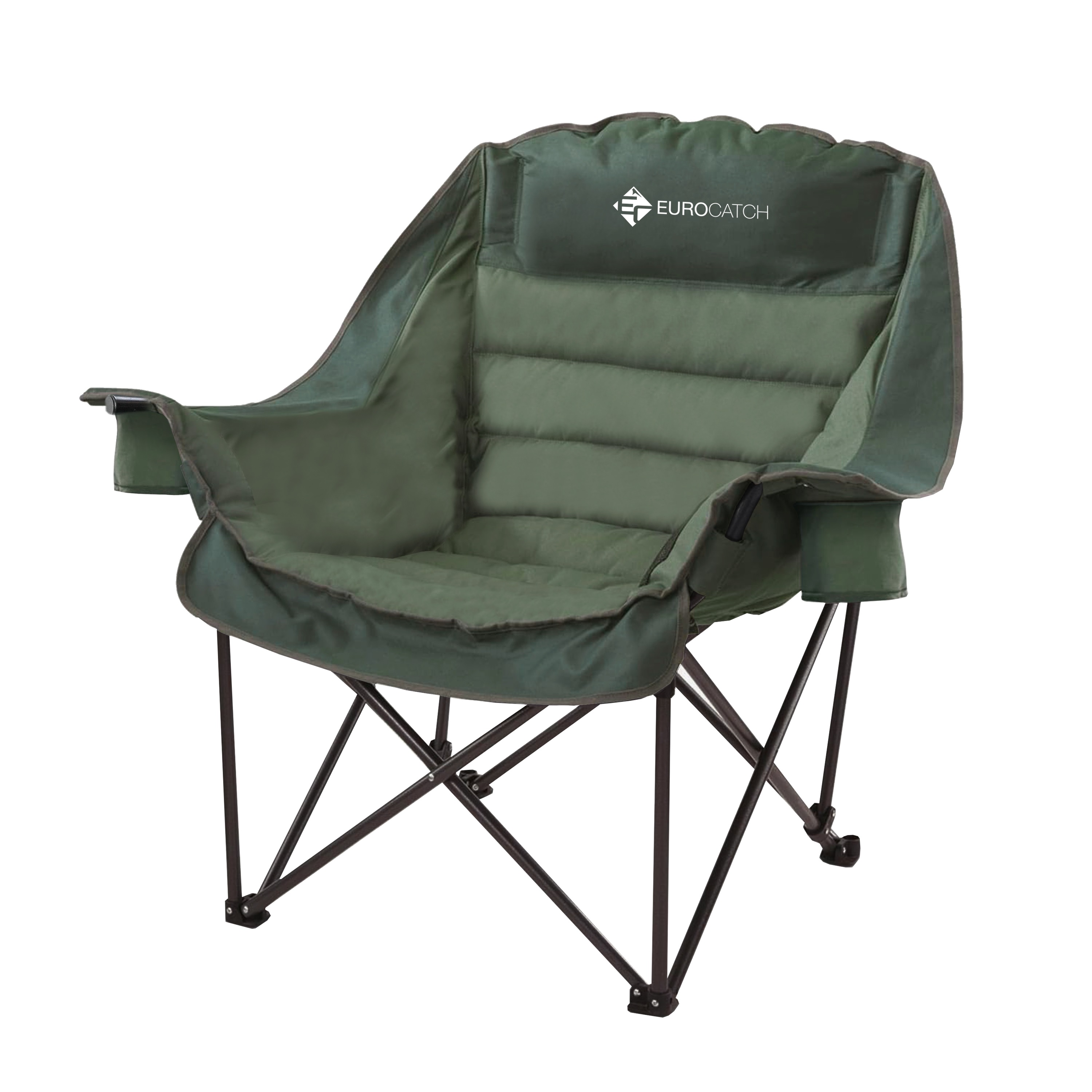 Eurocatch Comfy Club Chair XXL Pliable avec 2 Porte-Gobelets 