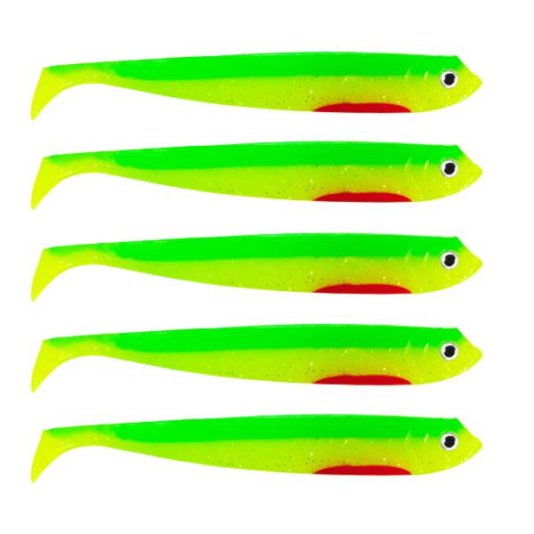 Zander Gummifisch - Shad - UV Firetiger - 12cm - 5pc