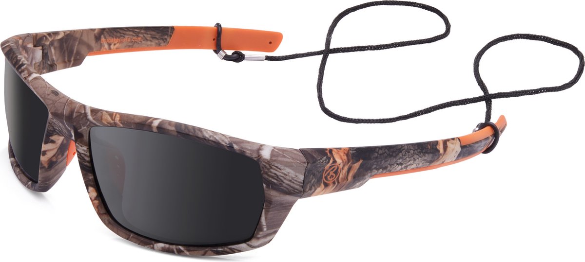 BRUBAKER | Lunettes de Soleil | Polarisées | Motif Camouflage | Avec Étui de Protection | Sombre