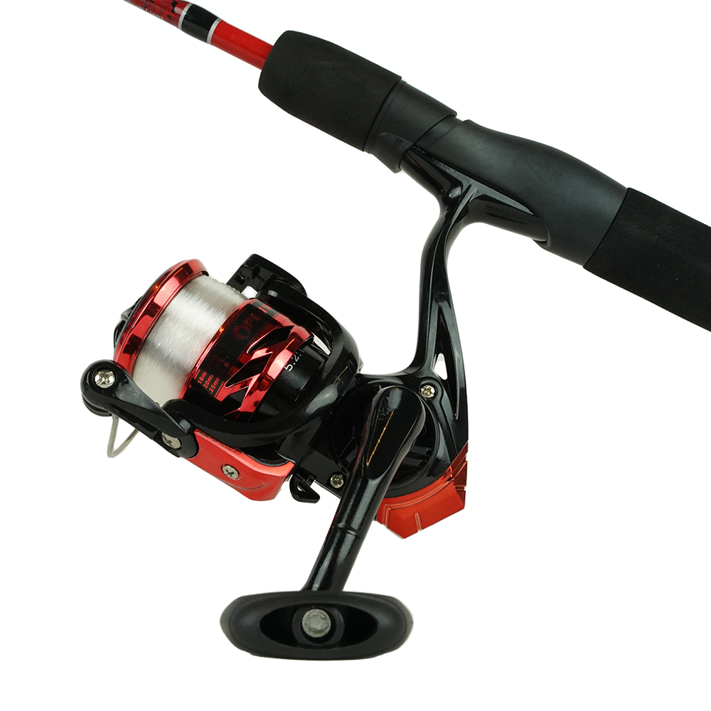 Jeu de cannes à lancer Eurocatch - 1,68m - Ensemble complet - Poids de lancer 5-20G - Rouge