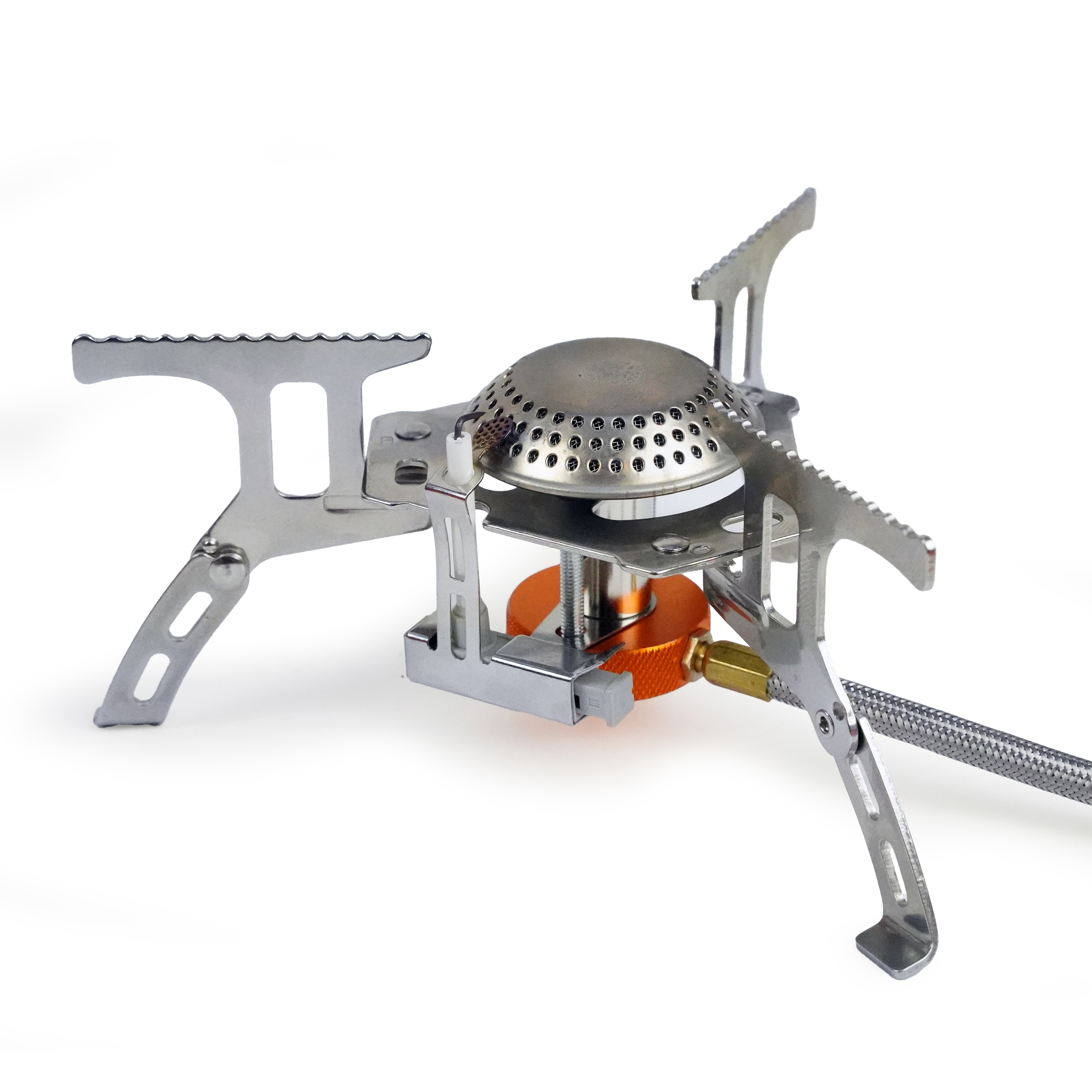 Eurocatch Rechaud a Gaz Pliant 2200W avec Adaptateur - Rechaud Camping Portable