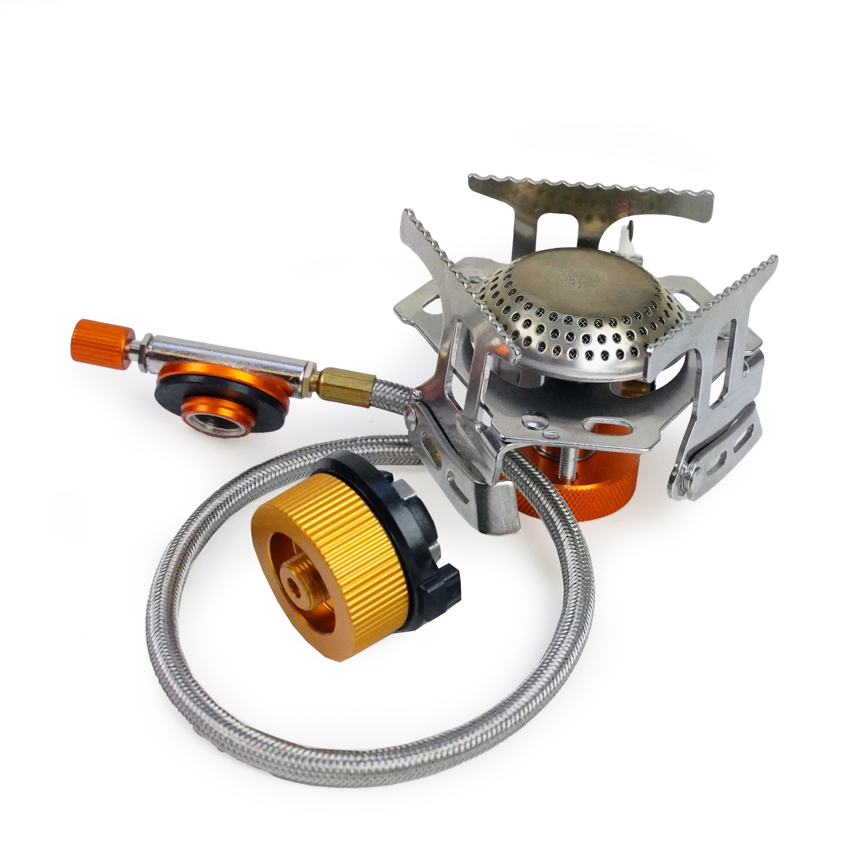 Eurocatch Rechaud a Gaz Pliant 2200W avec Adaptateur - Rechaud Camping Portable