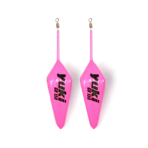 Plombs pyramide Yuki - 2 pièces - Rose phospho - 2x 150g