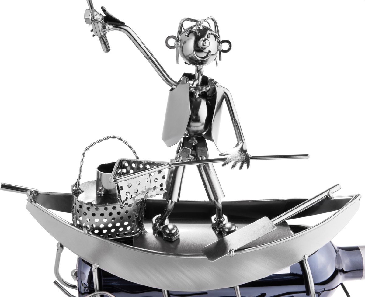 BRUBAKER - Flaschenhalter - Pêcheur dans un bateau - Un cadeau tolles