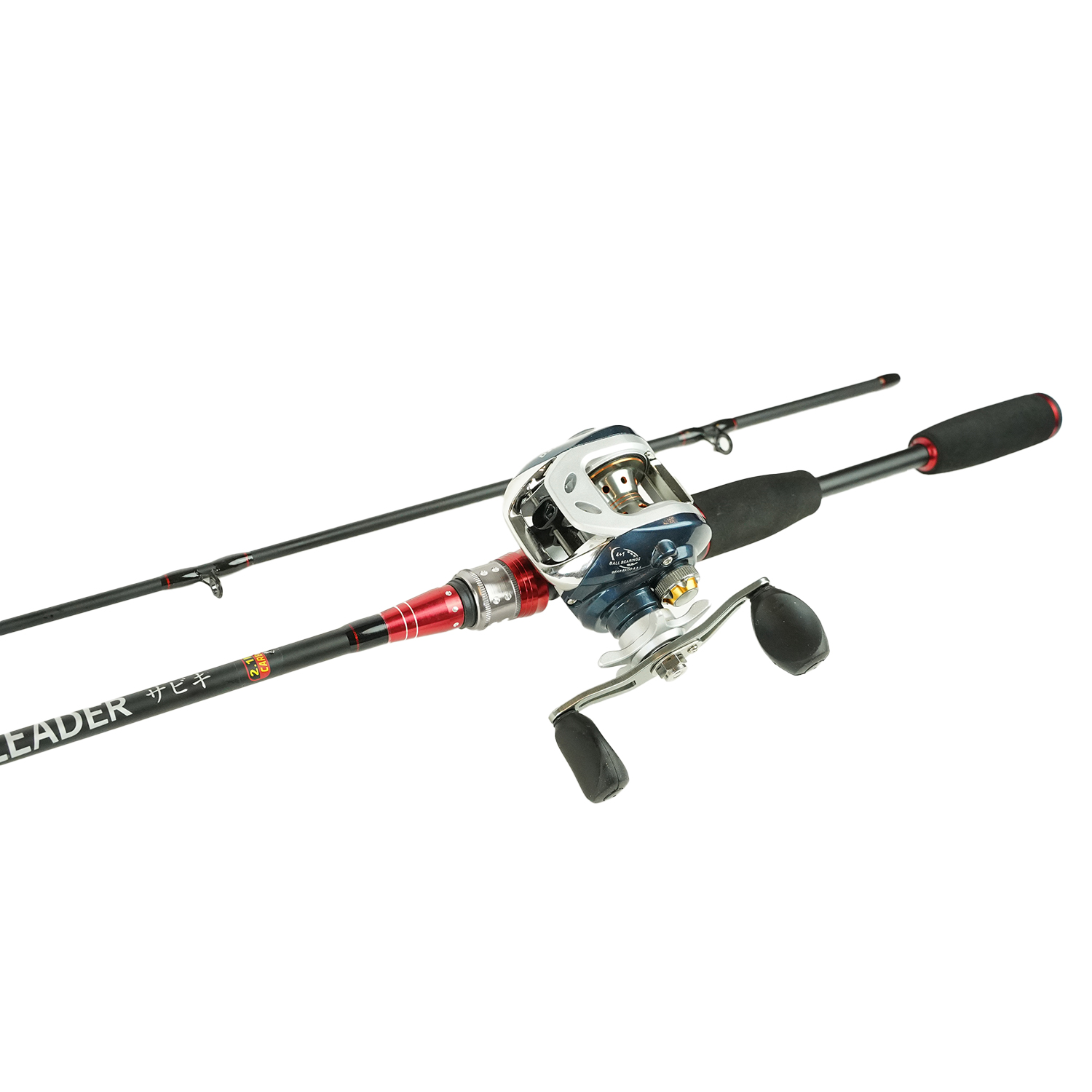 Eurocatch Baitcaster set 2,10m - avec 200 m de ligne tressée - Moulinet + Canne + Fil