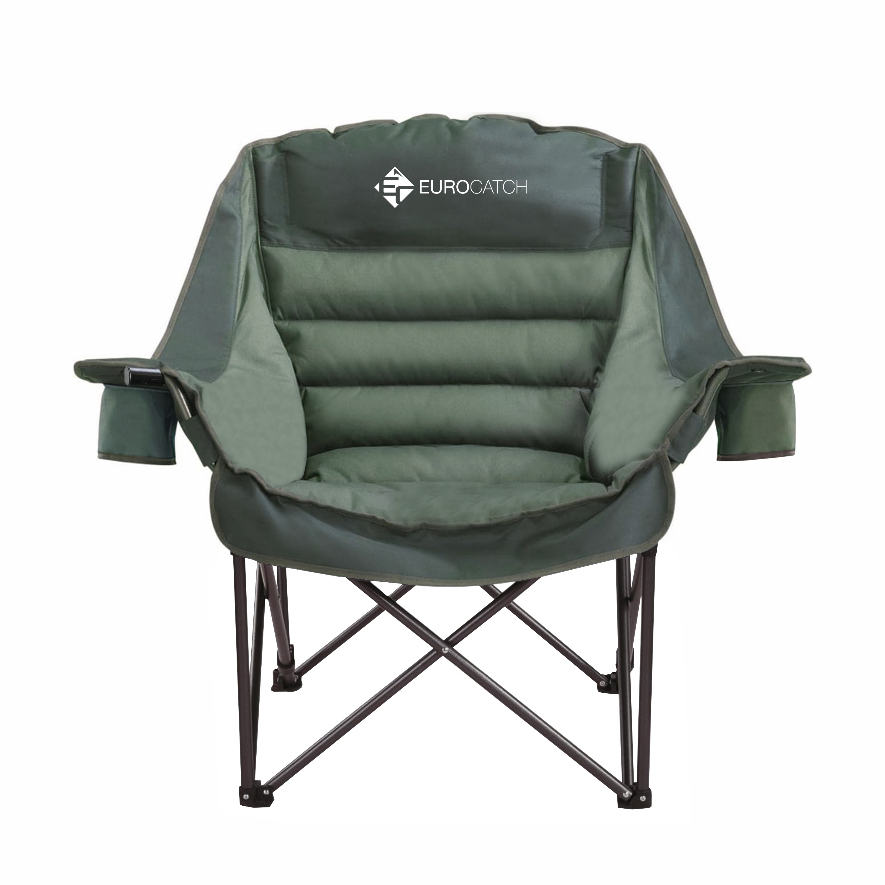 Eurocatch Comfy Club Chair XXL Pliable avec 2 Porte-Gobelets 