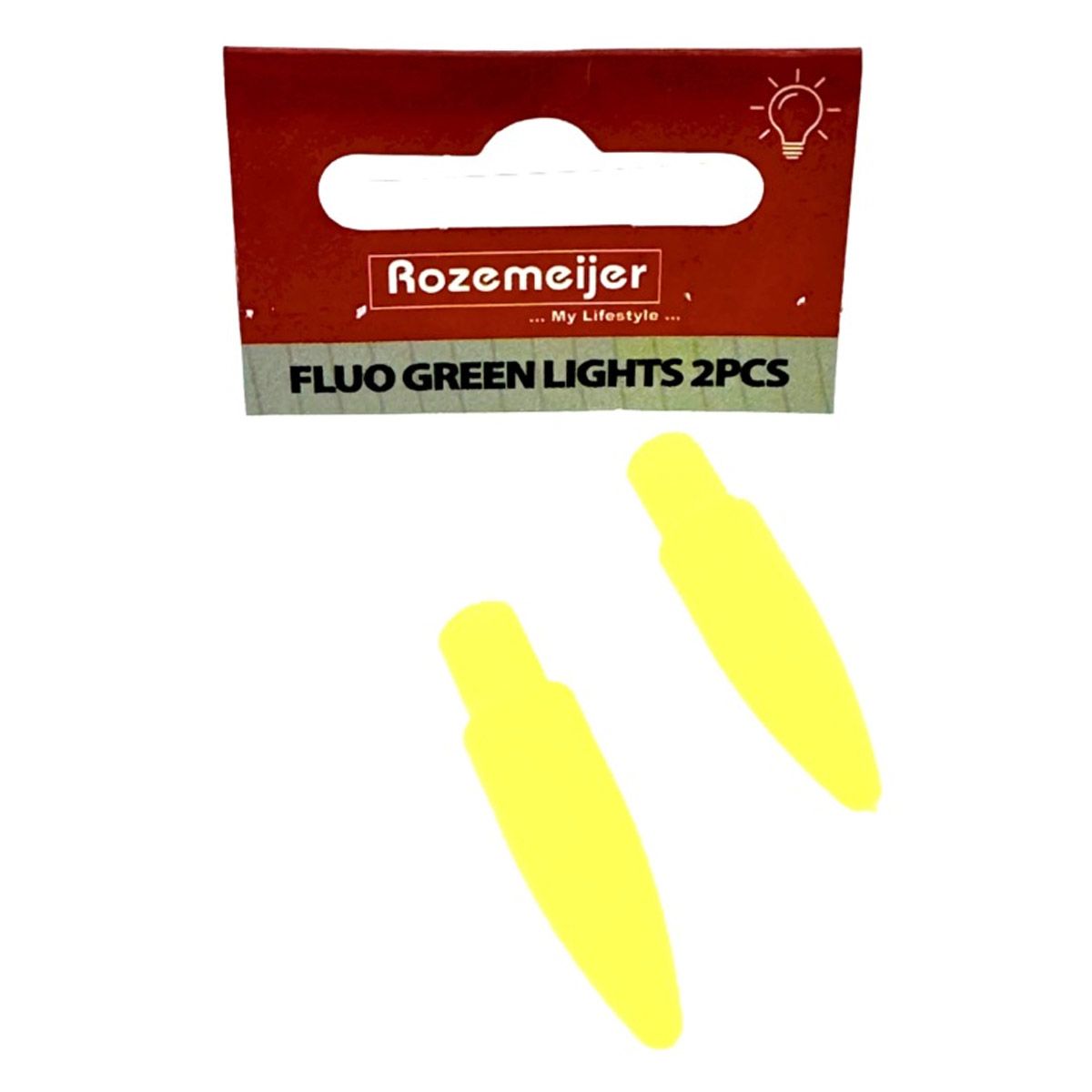 Lumières Fluo Vertes Rozemeijer pour flotteur brochet et Dart lumineux - 2 pièces