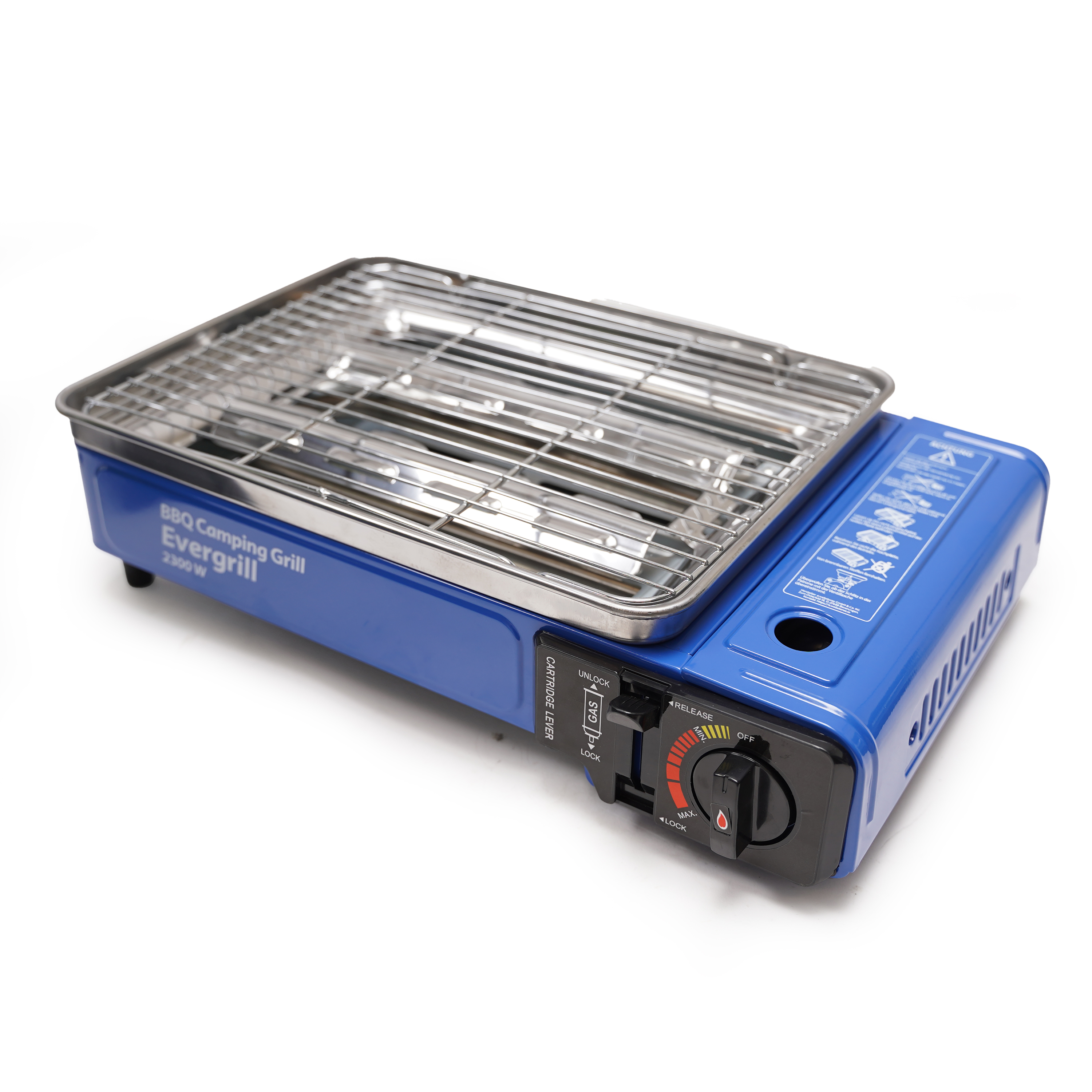 Eurocatch Gaz Butane Camping Grill Evergrill - Barbecue à gaz - Réchaud de camping - Grill de table - Barbecue de table