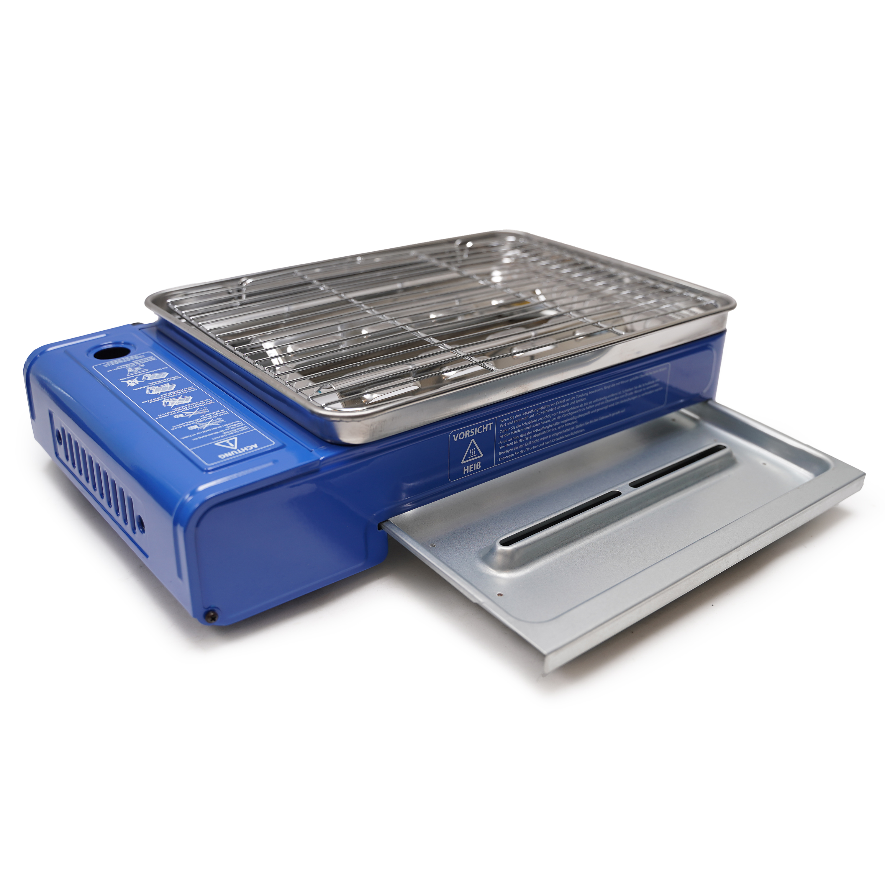 Eurocatch Gaz Butane Camping Grill Evergrill - Barbecue à gaz - Réchaud de camping - Grill de table - Barbecue de table - Incl. 12 Bidons de gaz