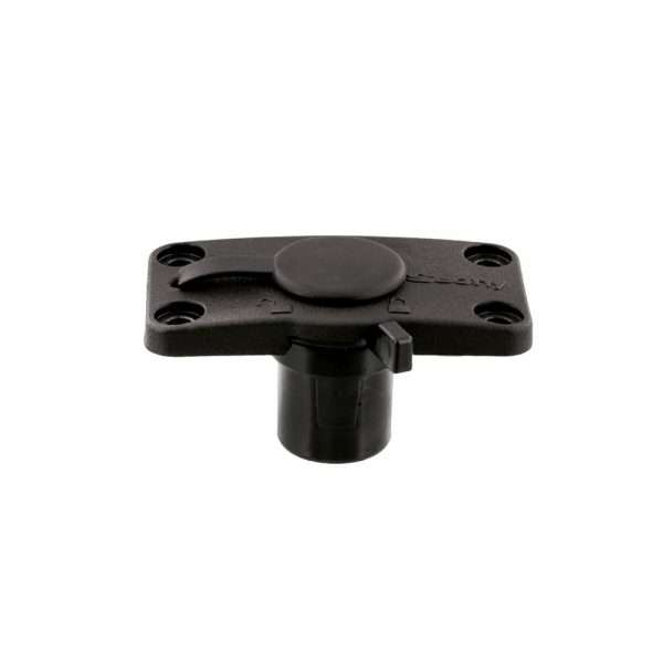 Flush Deck Mount Locking Black + Rain Cap