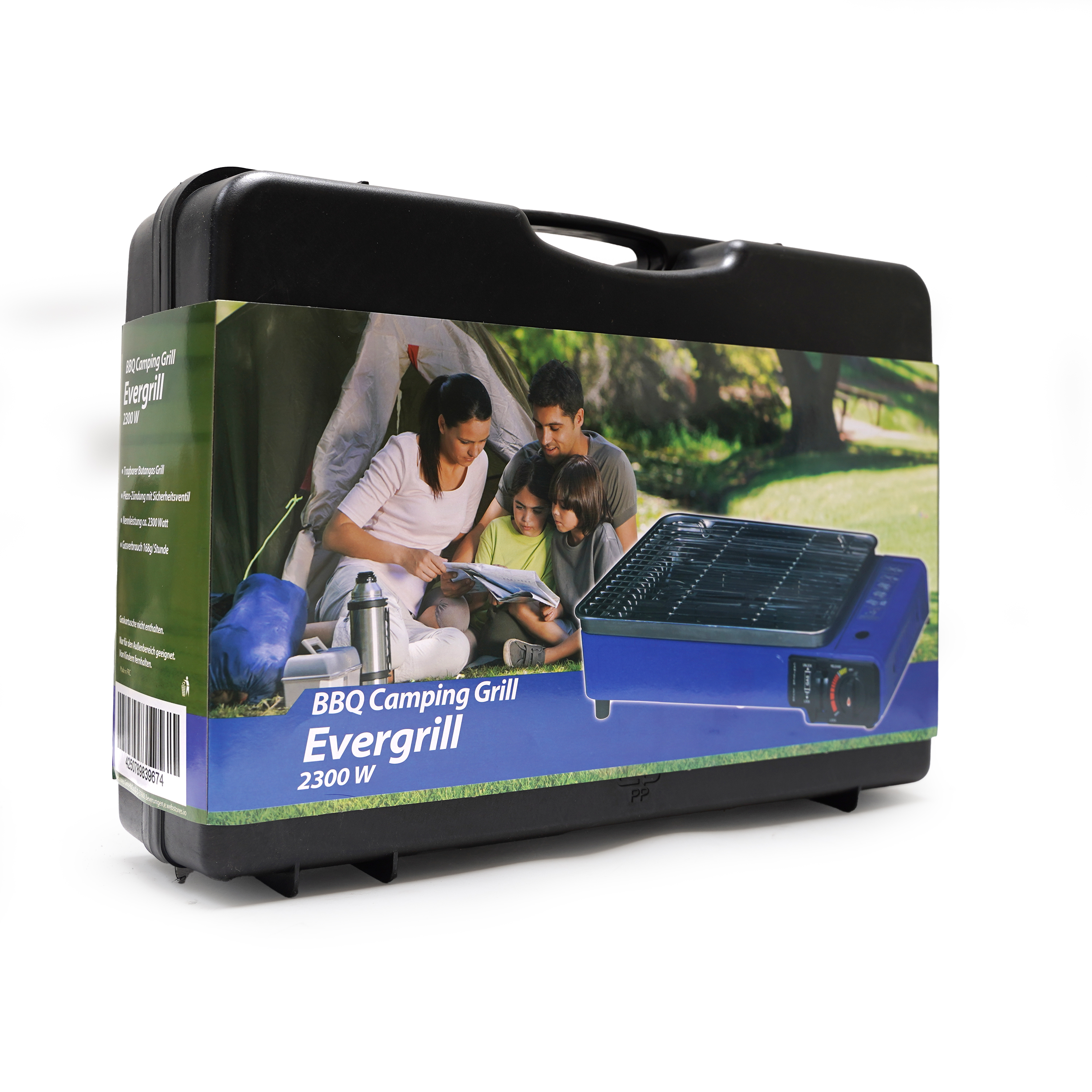 Eurocatch Gaz Butane Camping Grill Evergrill - Barbecue à gaz - Réchaud de camping - Grill de table - Barbecue de table