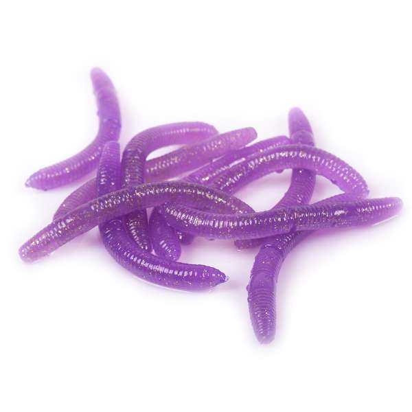 Fatty D'Worm - Purple Glitter - 6.5cm - 10pcs - Leurre Souple