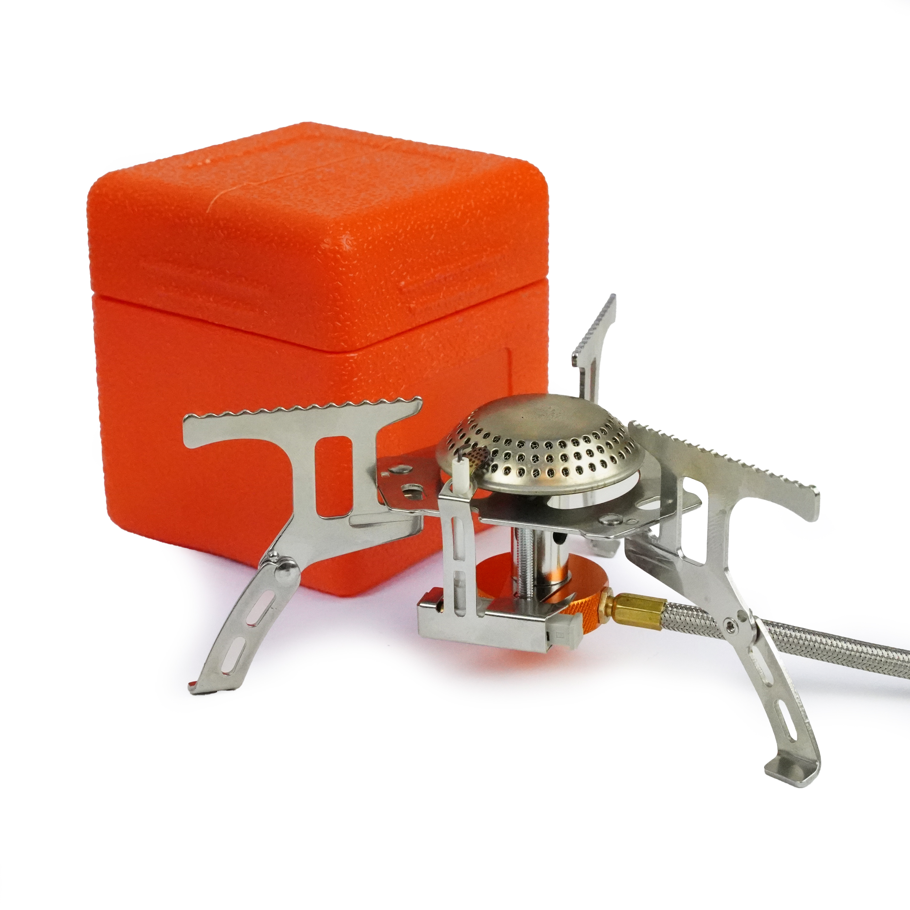 Eurocatch Rechaud a Gaz Pliant 2200W avec Adaptateur - Rechaud Camping Portable