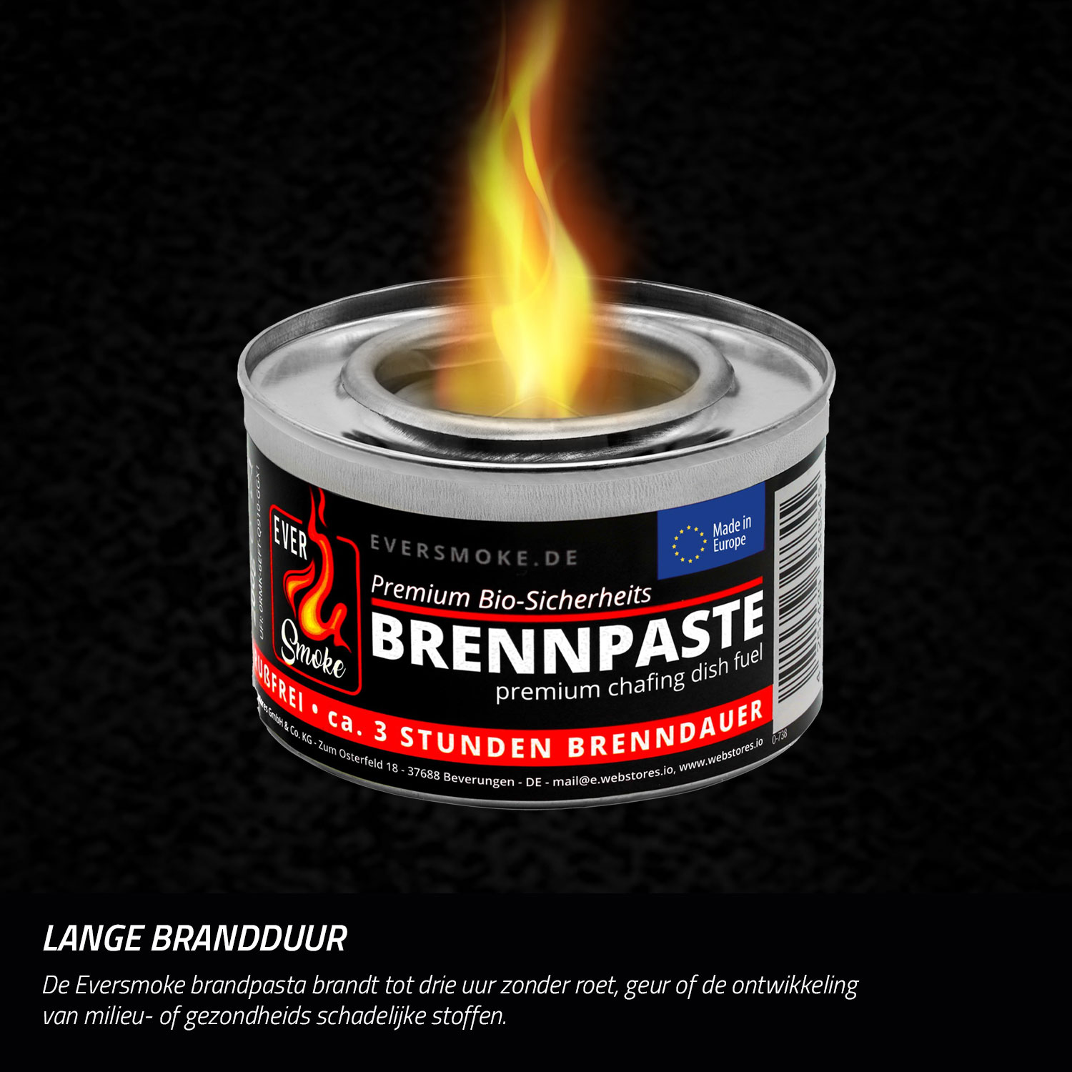 Pâte combustible Eurocatch – chaleur puissante, propre et durable pour vos plats 6 pcs