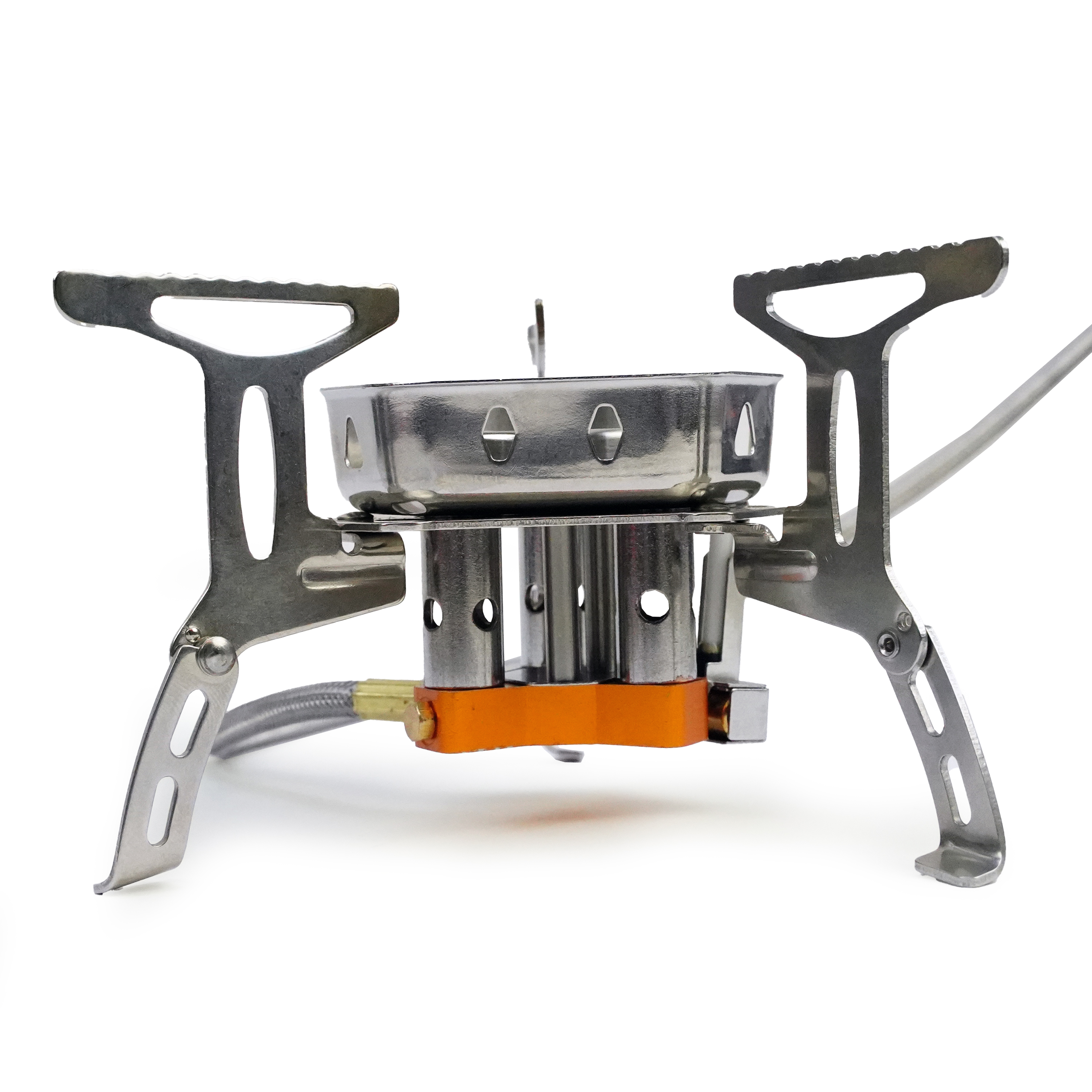 Eurocatch Foldable Gas Burner Turbo 6800W - incl. 4 cartouches de gaz - Réchaud à Gaz Pliable avec Adaptateur et Mallette