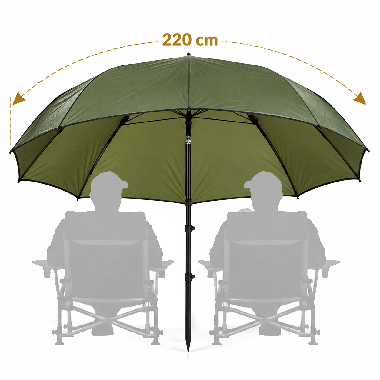 Parapluie Traxis - Parapluie de Pêche - Avec Fonction Articulée - diamètre 2,50m