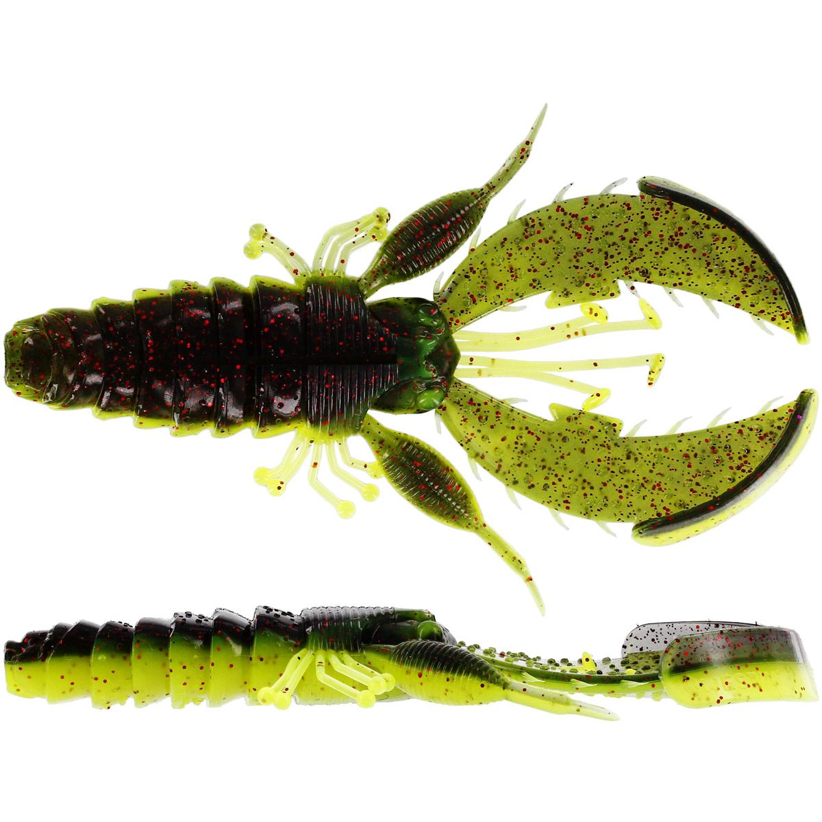 Westin CreCraw - Creaturebait - 6,5cm - 4g - Black/Chartreuse - 6pcs