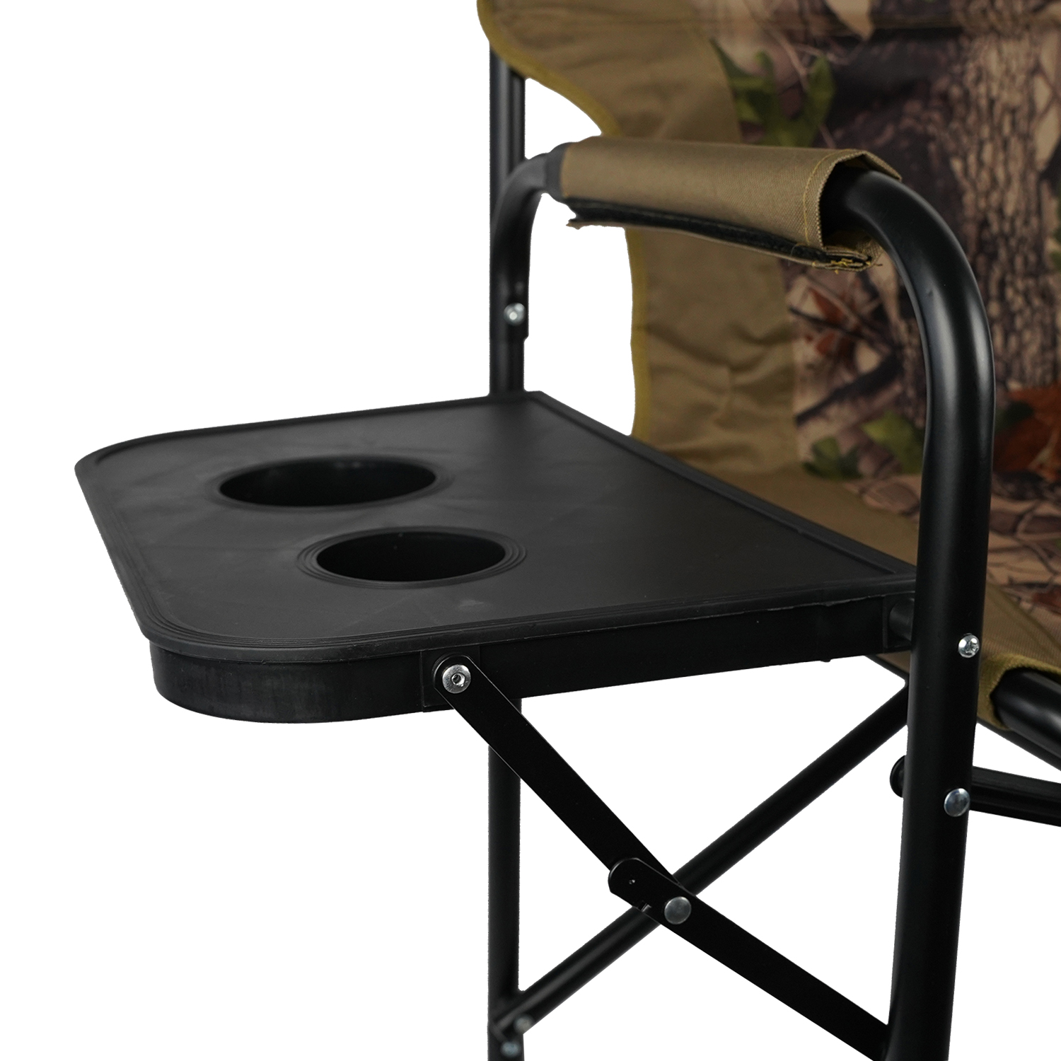 Eurocatch - Chaise de camping pliable avec table d'appoint - Camouflage - Président du directeur