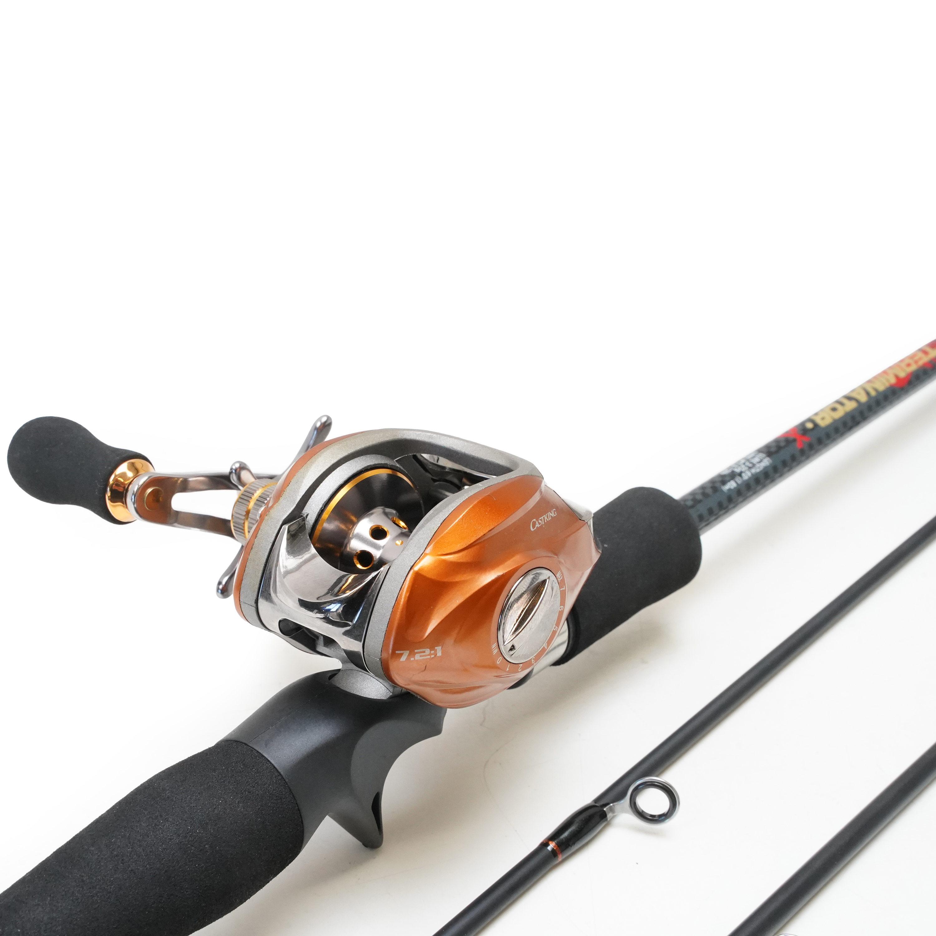 Eurocatch Baitcaster set 1,80m - avec 200 m de ligne tressée - Moulinet + Canne + Fil