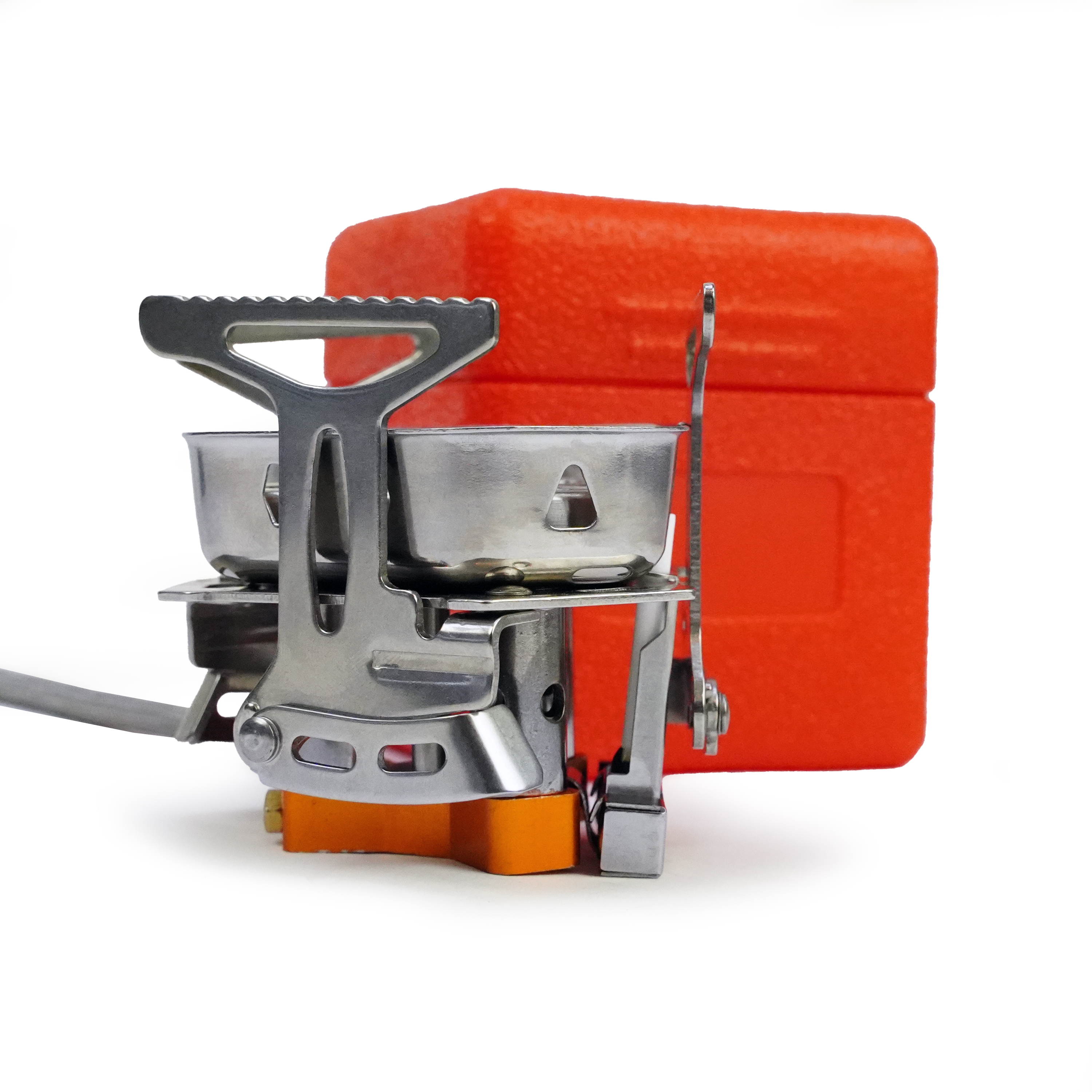 Eurocatch Foldable Gas Burner Turbo 6800W - incl. 4 cartouches de gaz - Réchaud à Gaz Pliable avec Adaptateur et Mallette