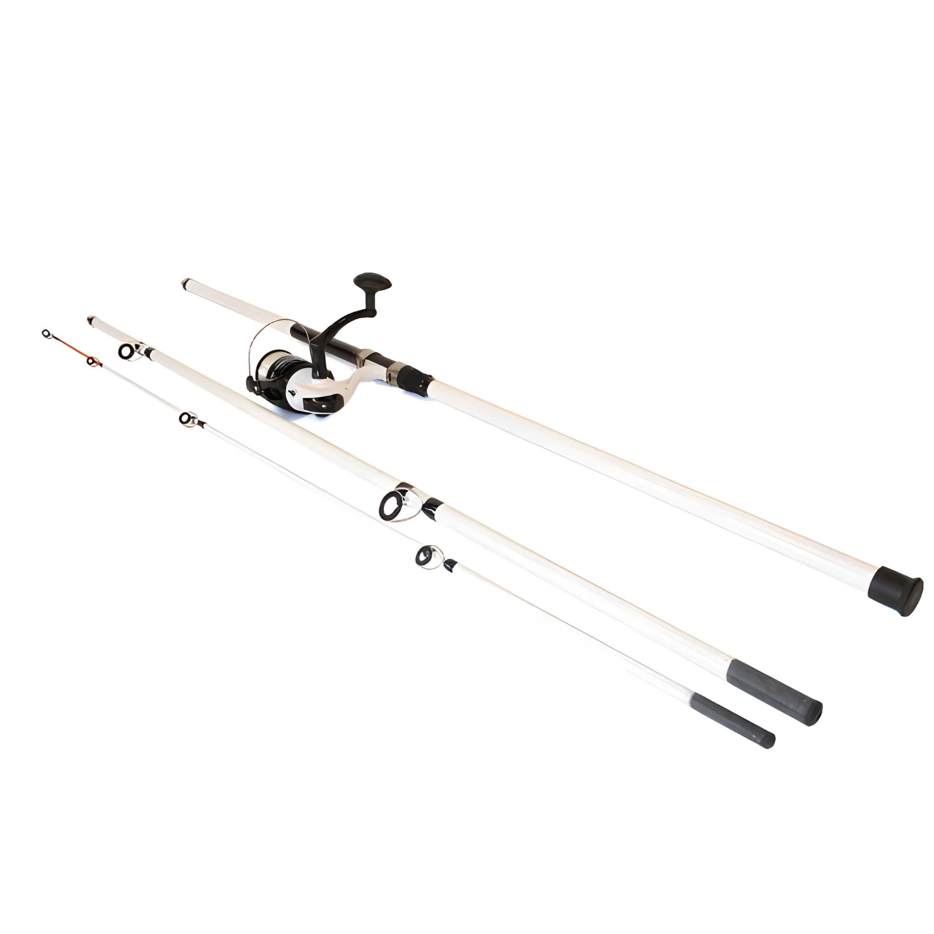 FishXpro Beach Rod Set Extended - Canne de plage avec moulinet - Moulinet de mer - Repose-canne de plage - Plomb - Bas de ligne