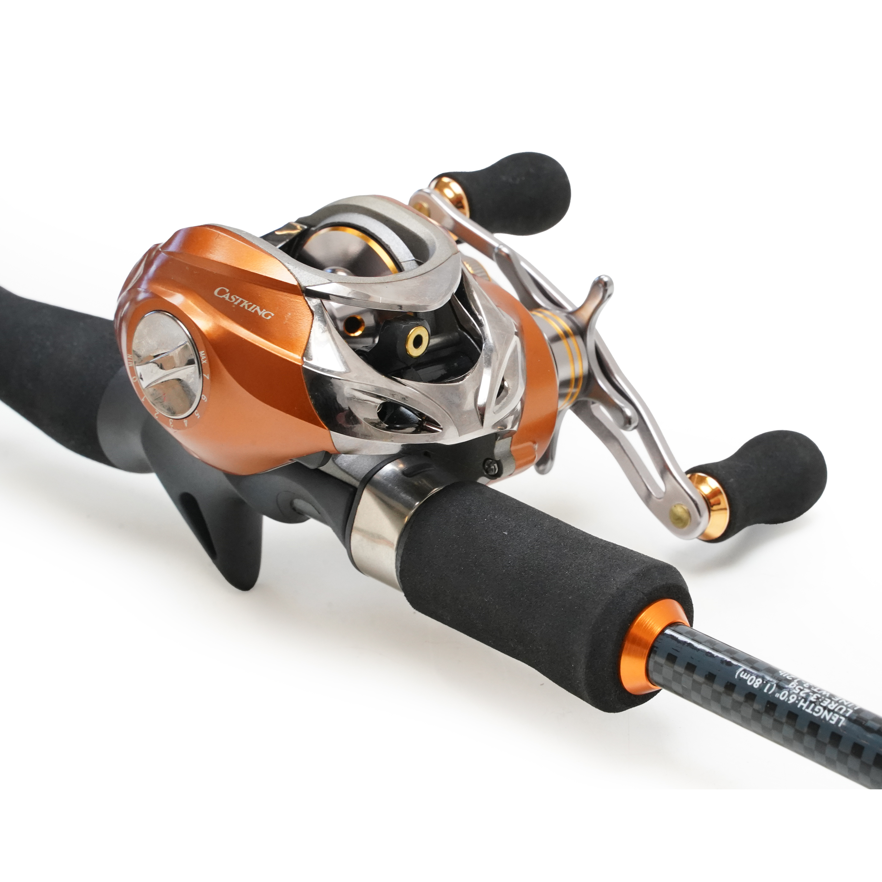 Eurocatch Baitcaster set 1,80m - avec 200 m de ligne tressée - Moulinet + Canne + Fil