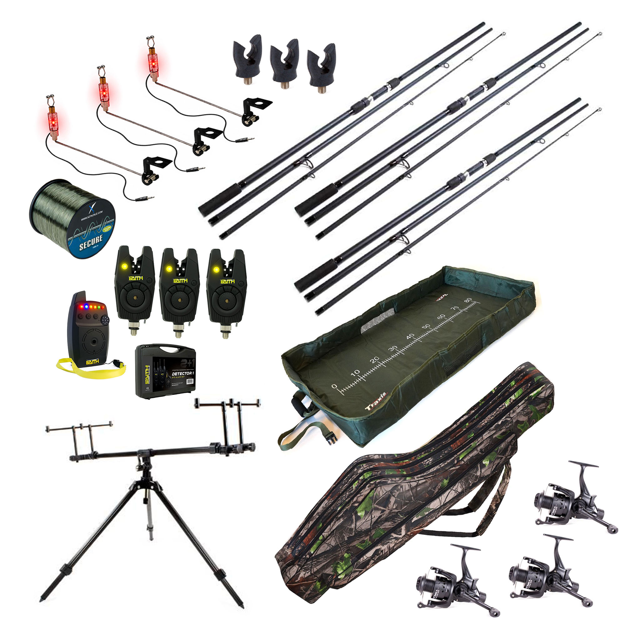 Fish-Xpro Carpset - 3 rod deluxe