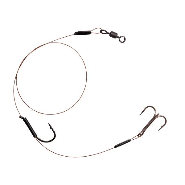 HD Baitfish Rig - 30cm - 1x Treble H6 + 1SH - 12kg - Bas de Ligne Montée