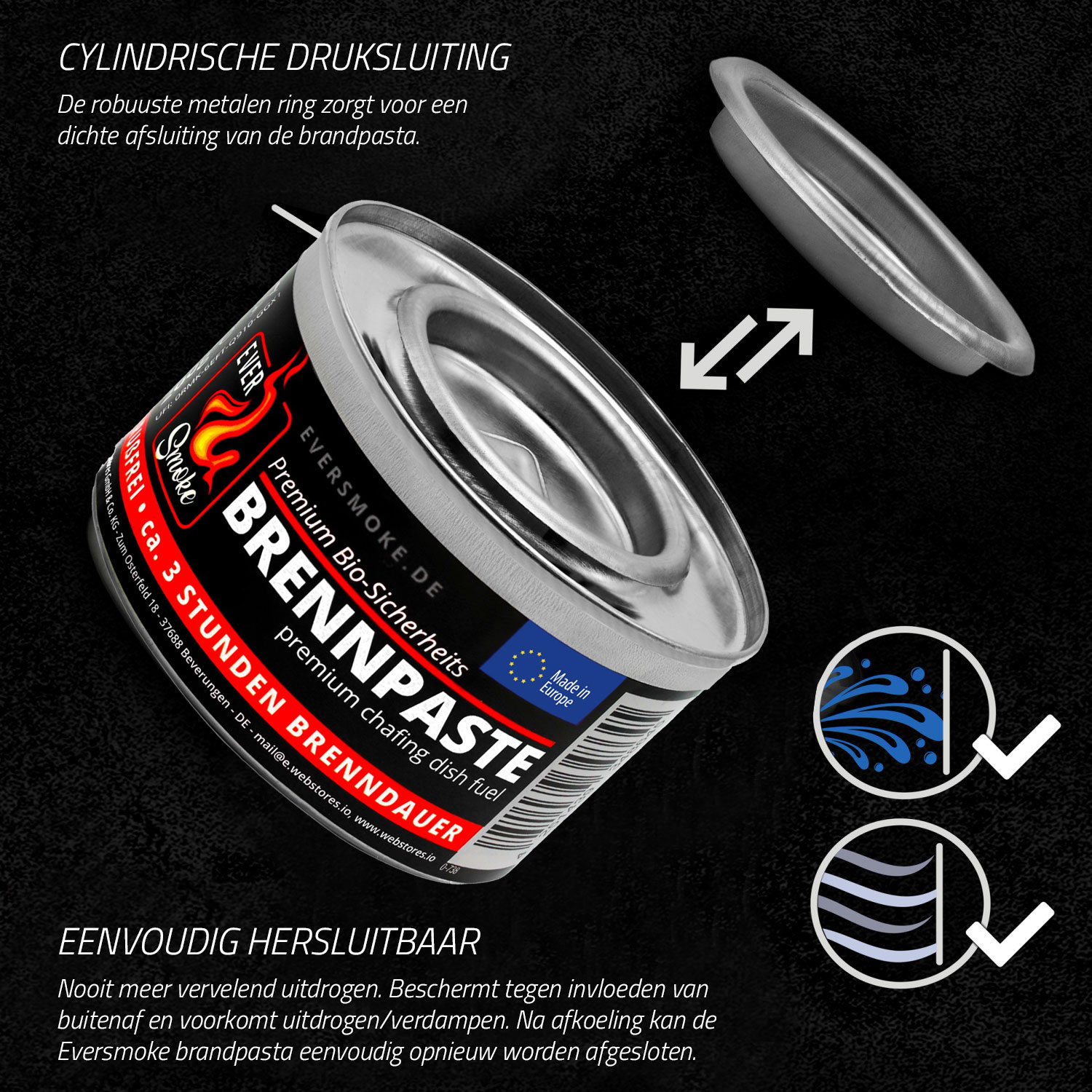 Pâte combustible Eurocatch – chaleur puissante, propre et durable pour vos plats 6 pcs