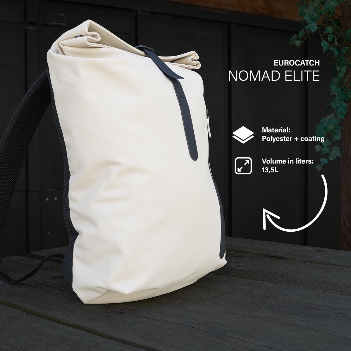 Eurocatch Nomad Elite Backpack - 13,5L - Sac à dos robuste et étanche - Backpack