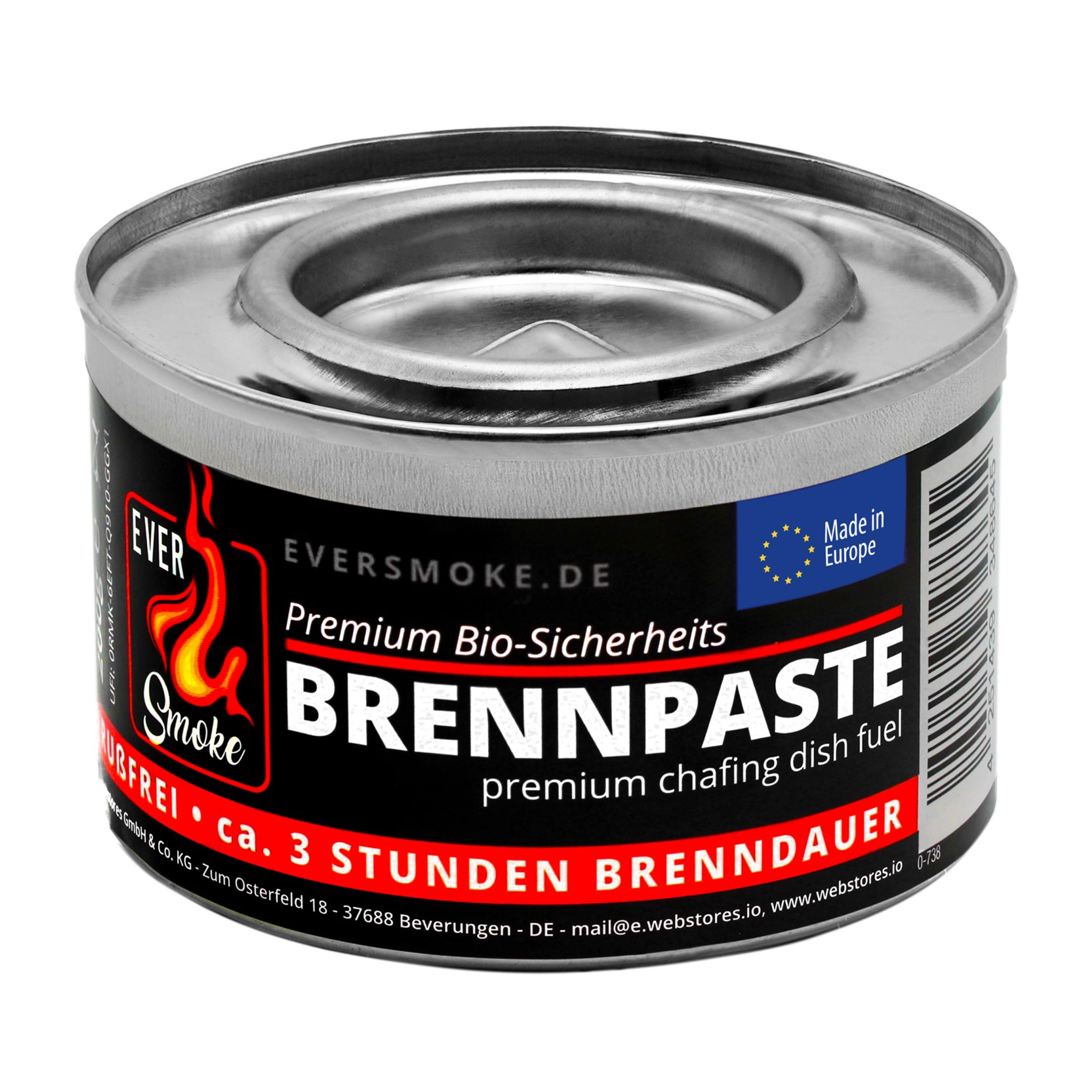 Pâte combustible Eurocatch – chaleur puissante, propre et durable pour vos plats 6 pcs