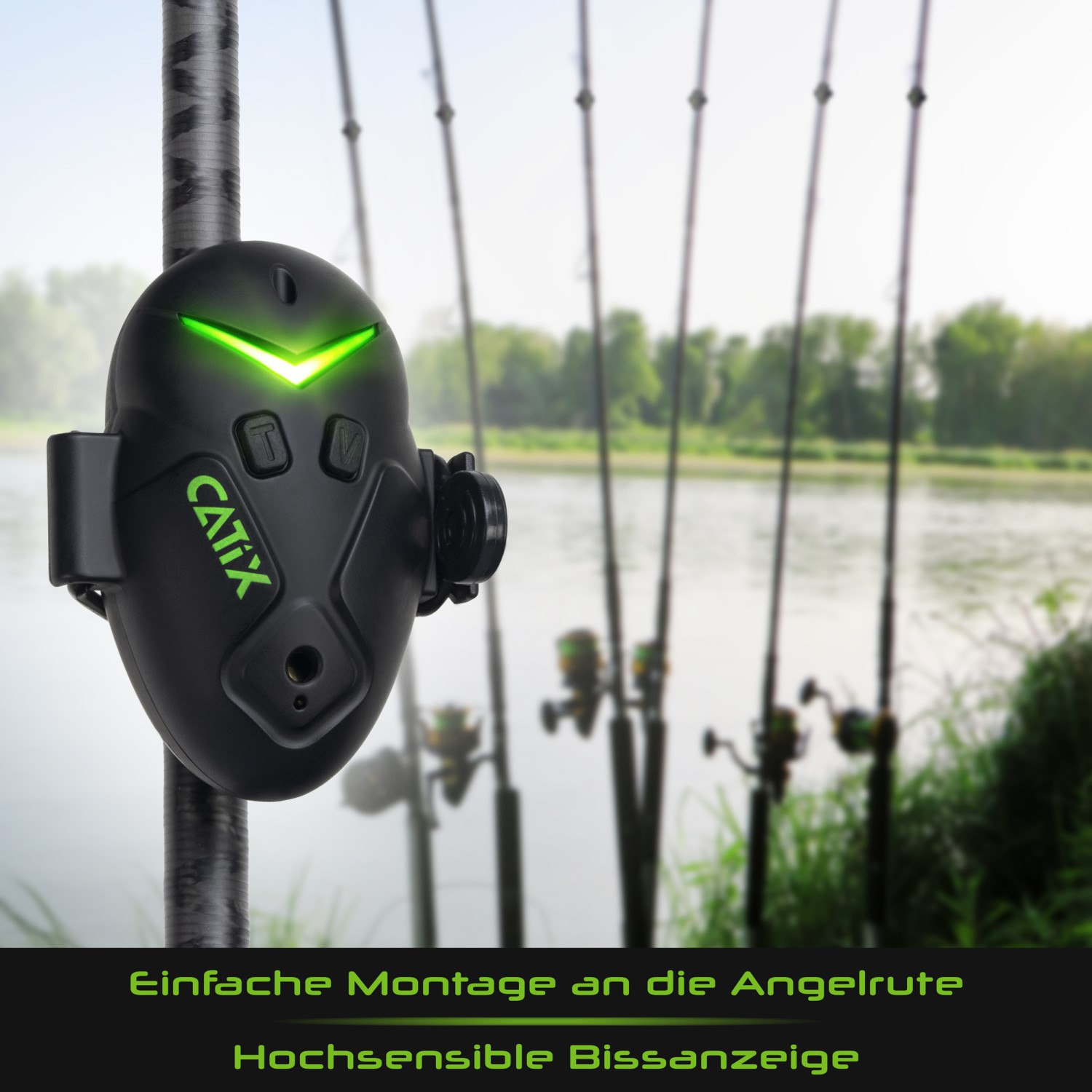 Catix XP8 Alarmes de morsure de poisson-chat lot de 3 dans un étui - Sans fil -