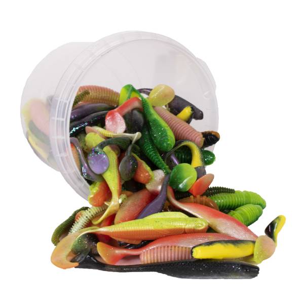 Seau d'assortiment leurres souples