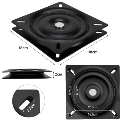 Platine rotative pour siège bateau