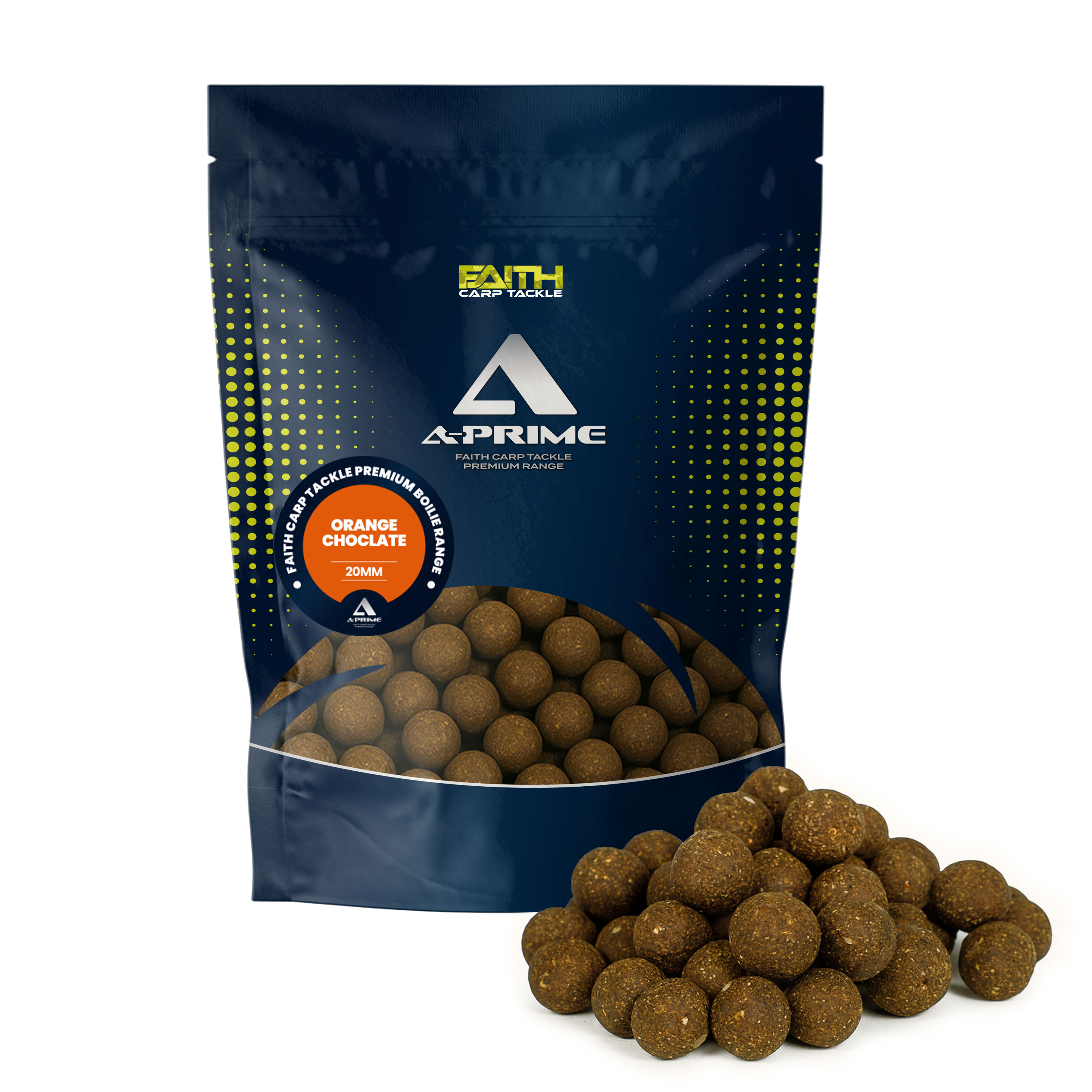 Faith A-Prime Boilie - 1kg - 20mm - Orange/Chocolate