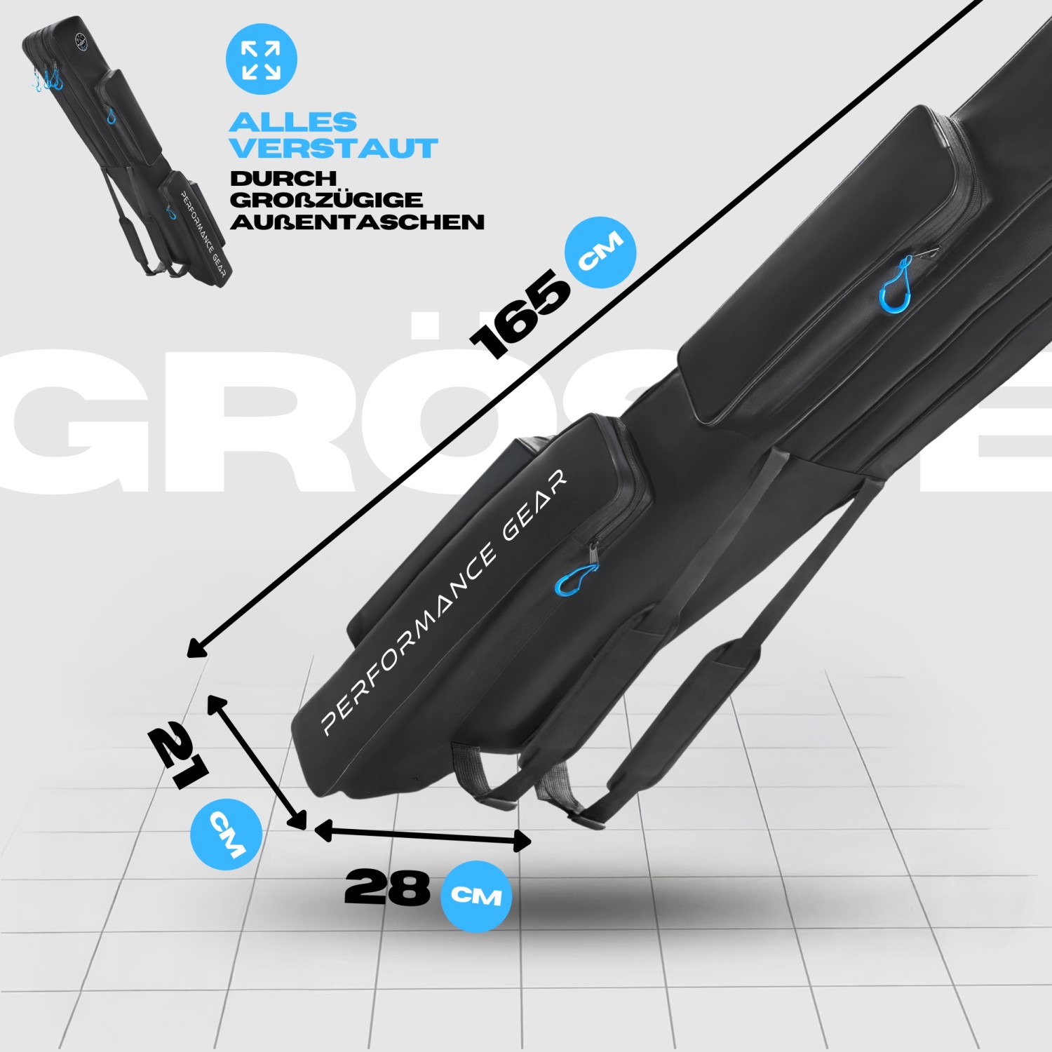 Pro Tackle Fourreau pour cannes - Strike 3-Cannes - 160cm