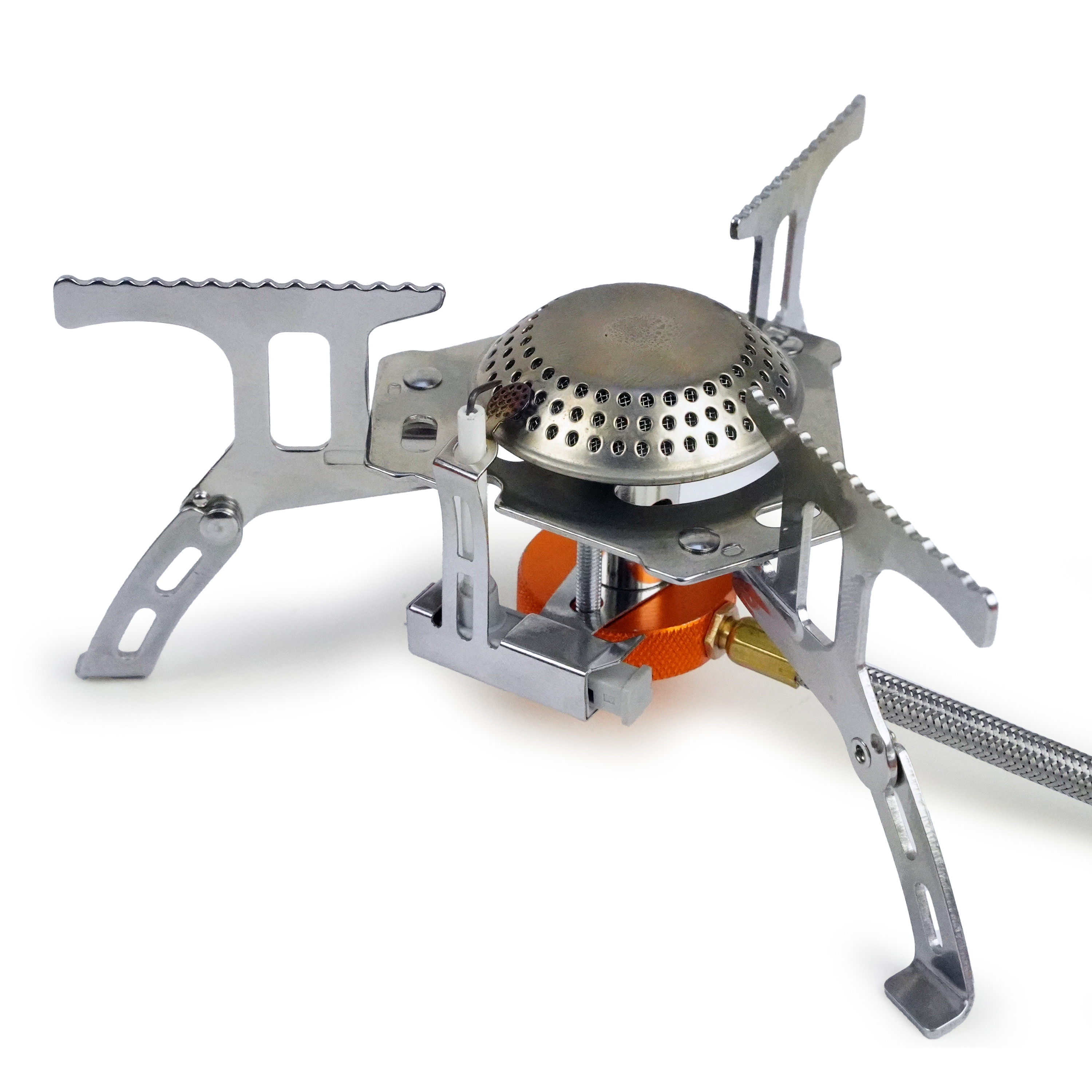 Eurocatch Rechaud a Gaz Pliant 2200W avec Adaptateur - Rechaud Camping Portable