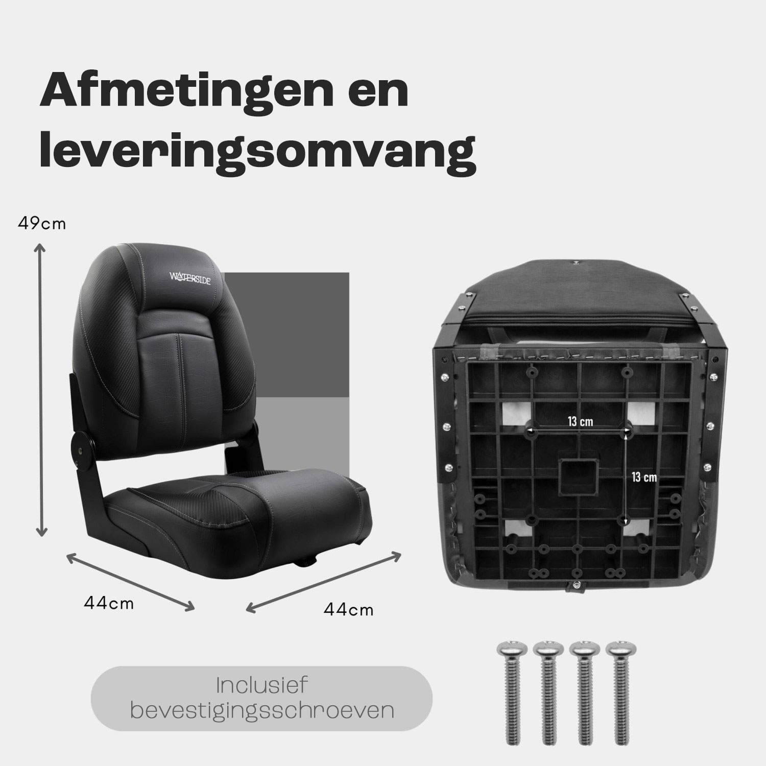 Waterside - Luxus Low Back - Siège de bateau - Veste - Série Dark