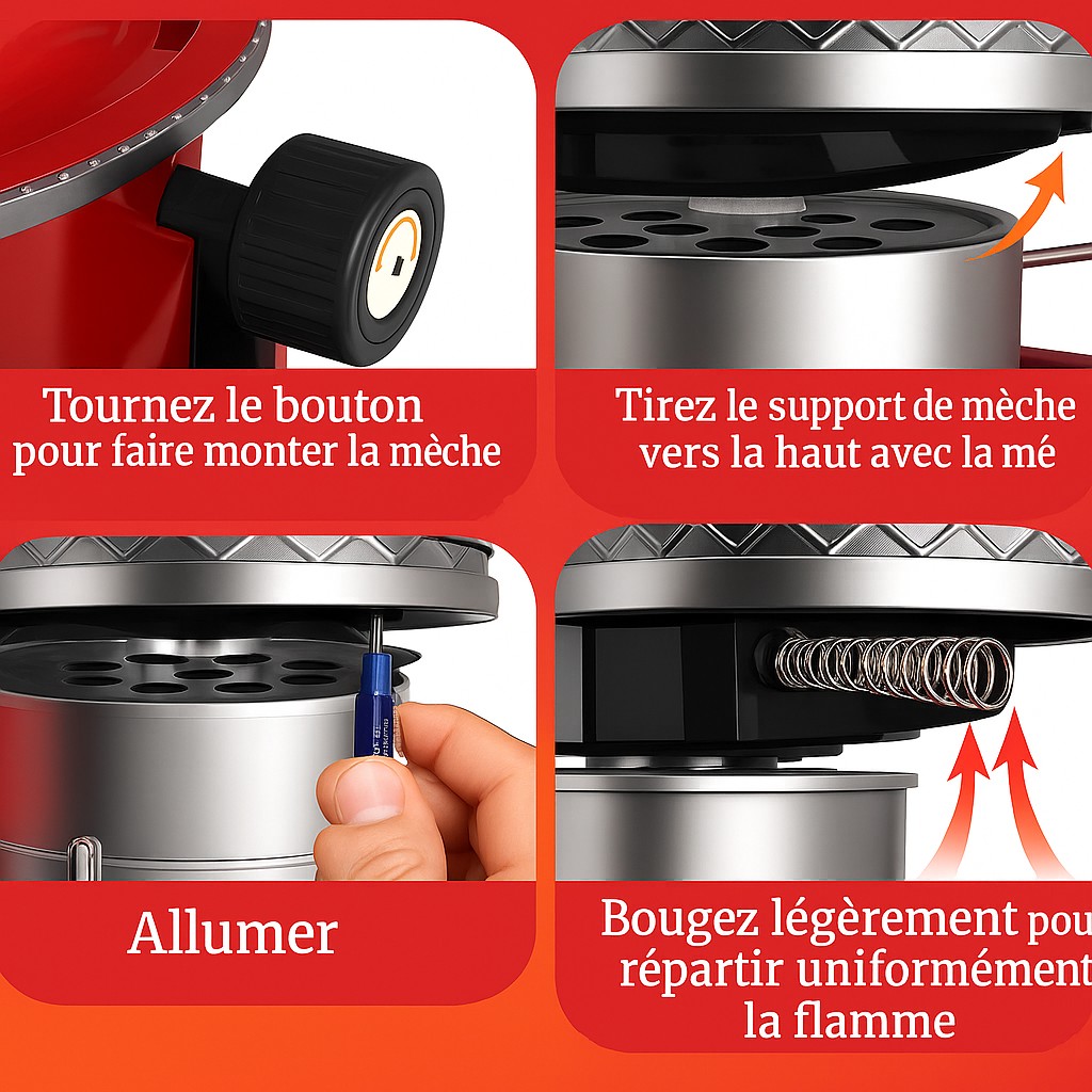 Homelux Poêle à Pétrole avec Sac de Transport – Poêle d’Urgence Compact pour Intérieur et Extérieur – 2600W – Avec Jauge de Niveau de Carburant Incluse