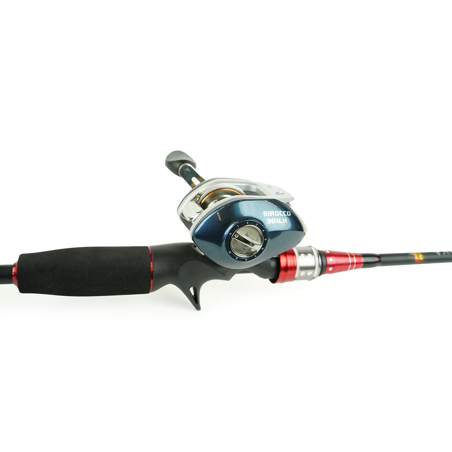 Eurocatch Baitcaster set 2,10m - avec 200 m de ligne tressée - Moulinet + Canne + Fil