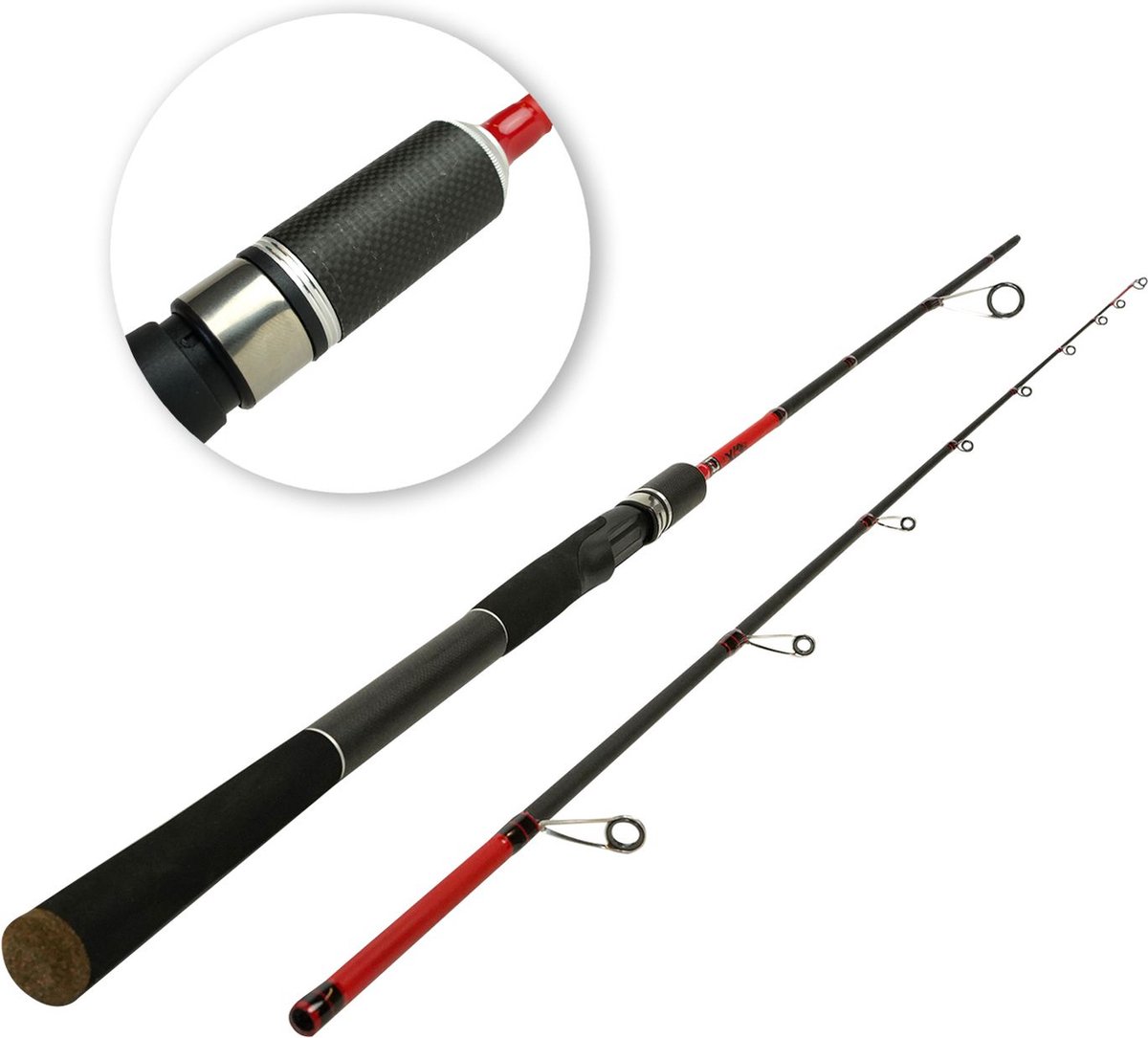 DLT Goliath Allround Spinning Rod Set 2,10 m - 10-40gr - Set de cannes - Canne avec moulinet et ligne de pêche tressée