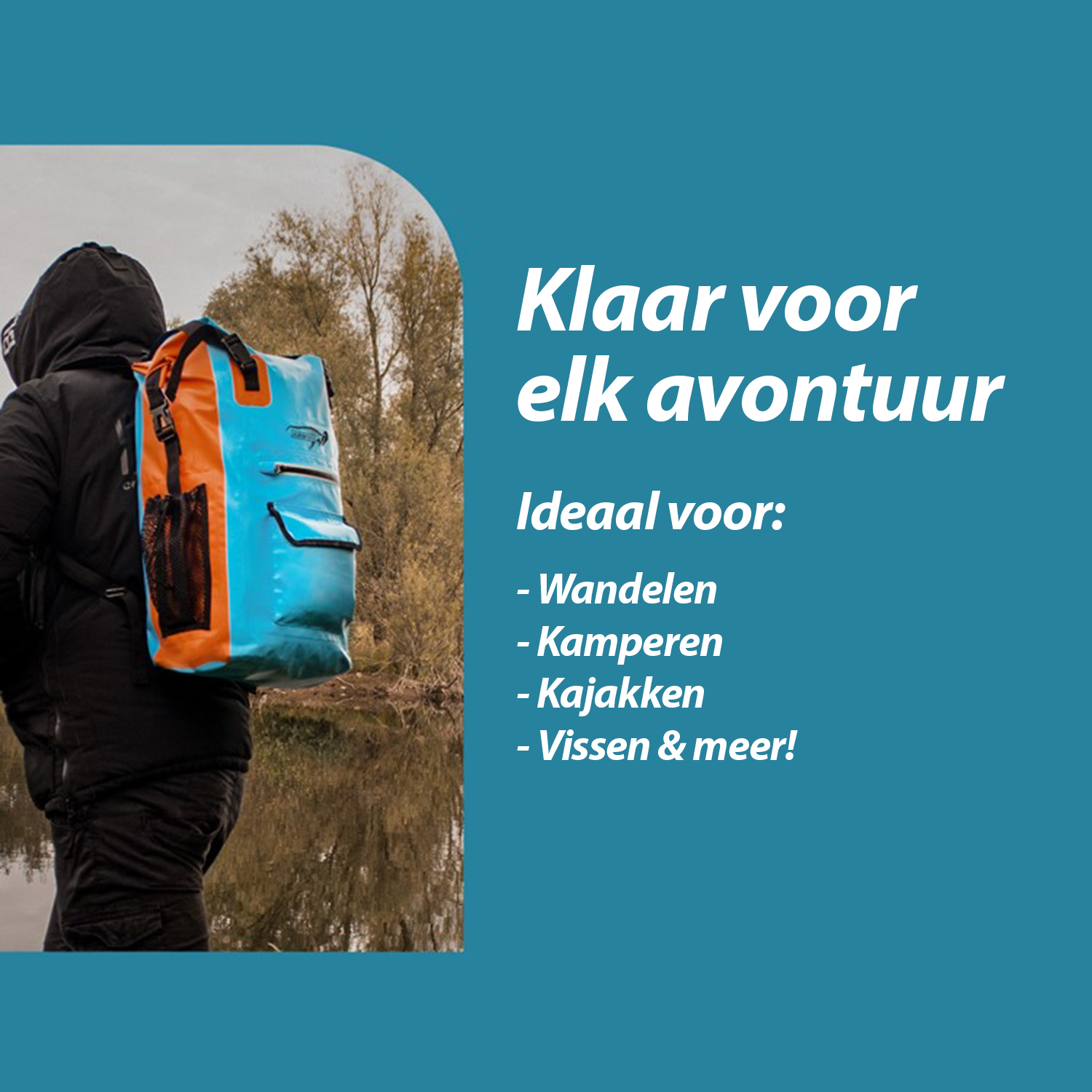 Legendfossil - Sac à dos en bâche Traveler - Bleu-Orange - 30L - Imperméable - Sac à dos - Sac à dos - Bleu - Orange