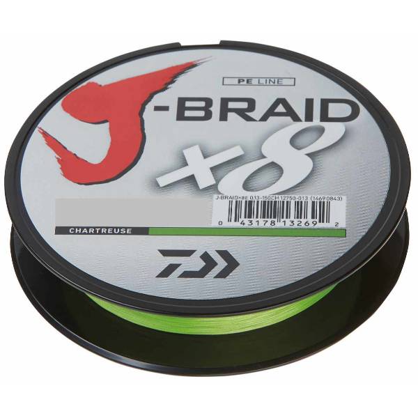 J-Braid X8 - Chartreusse - Dyneema -  0.18mm - 300m