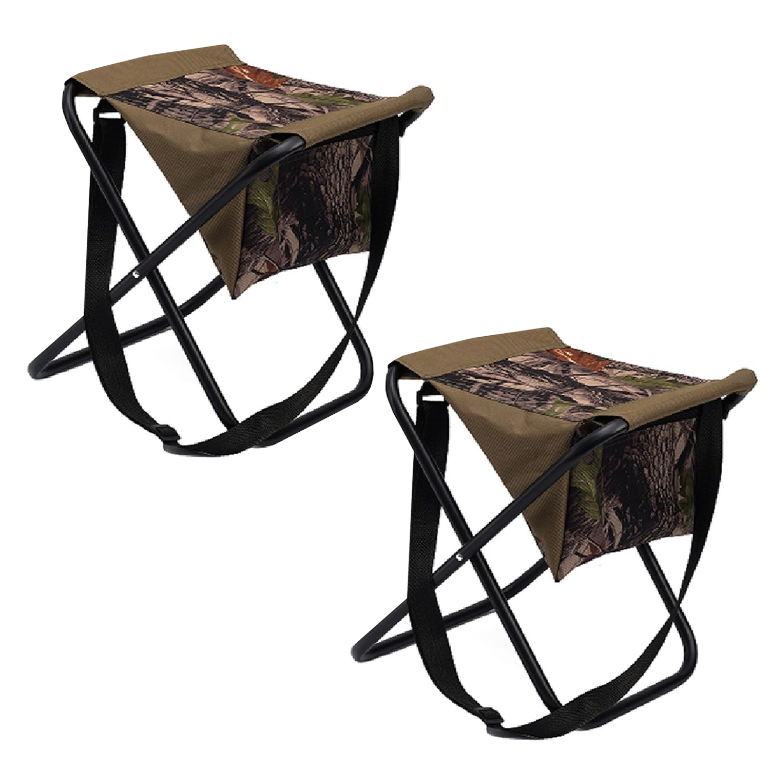 Chaise pliable Eurocatch - Tabouret de pêche - Incl. Sac et sangle de transport - Camouflage 2 pcs