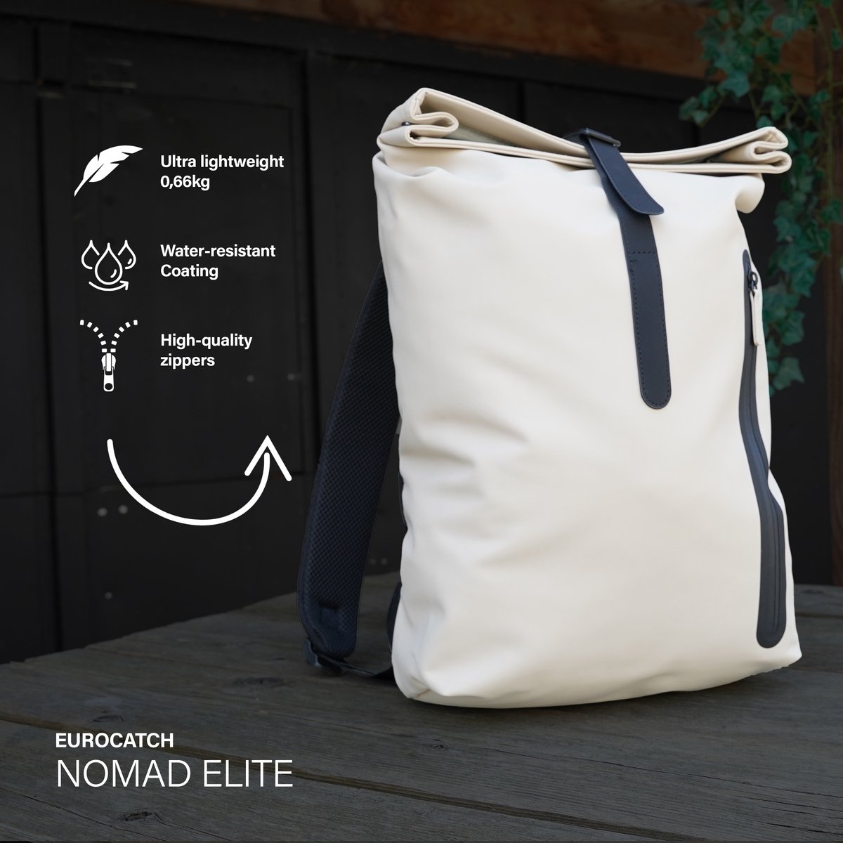 Eurocatch Nomad Elite Backpack - 13,5L - Sac à dos robuste et étanche - Backpack