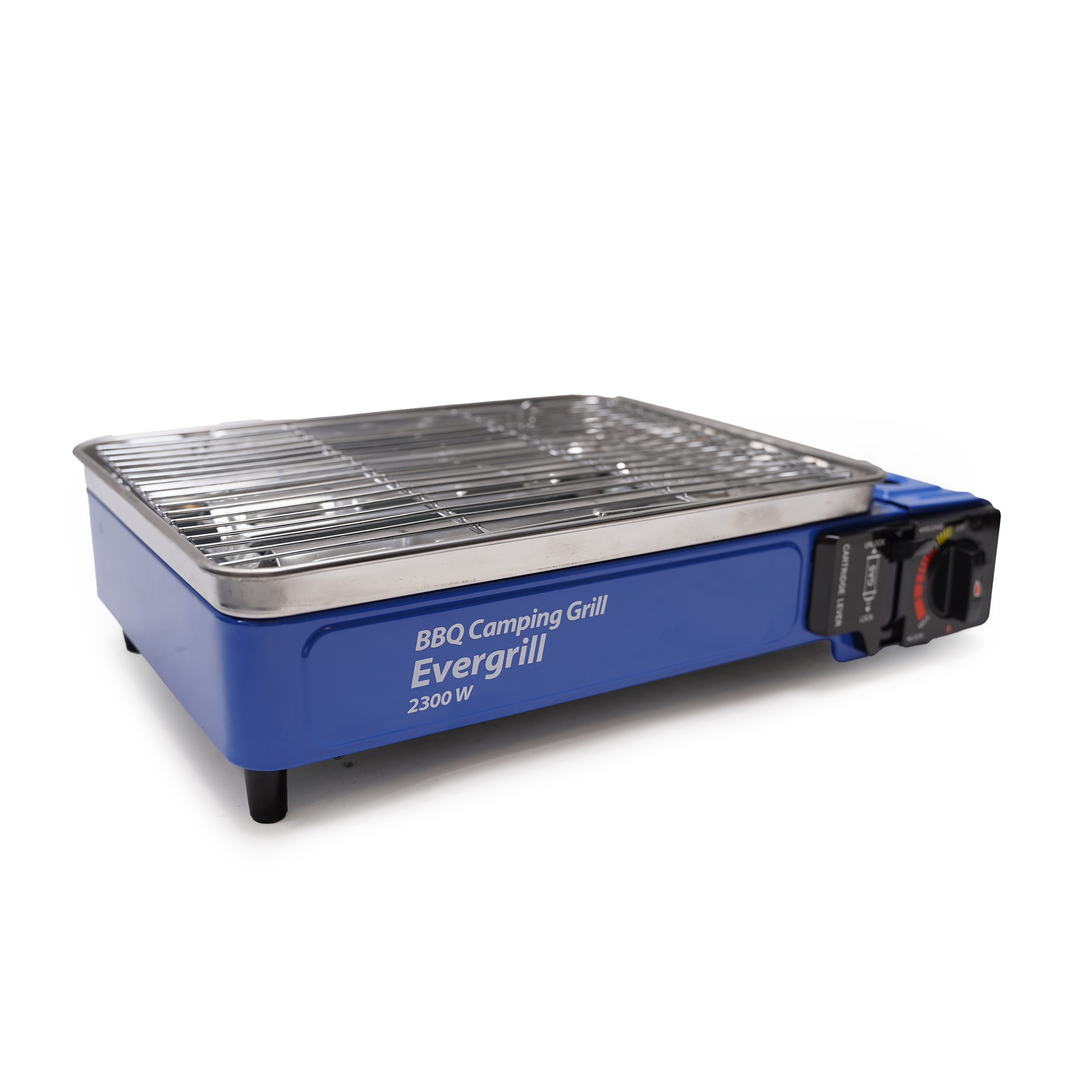 Eurocatch Gaz Butane Camping Grill Evergrill - Barbecue à gaz - Réchaud de camping - Grill de table - Barbecue de table - Incl. 12 Bidons de gaz